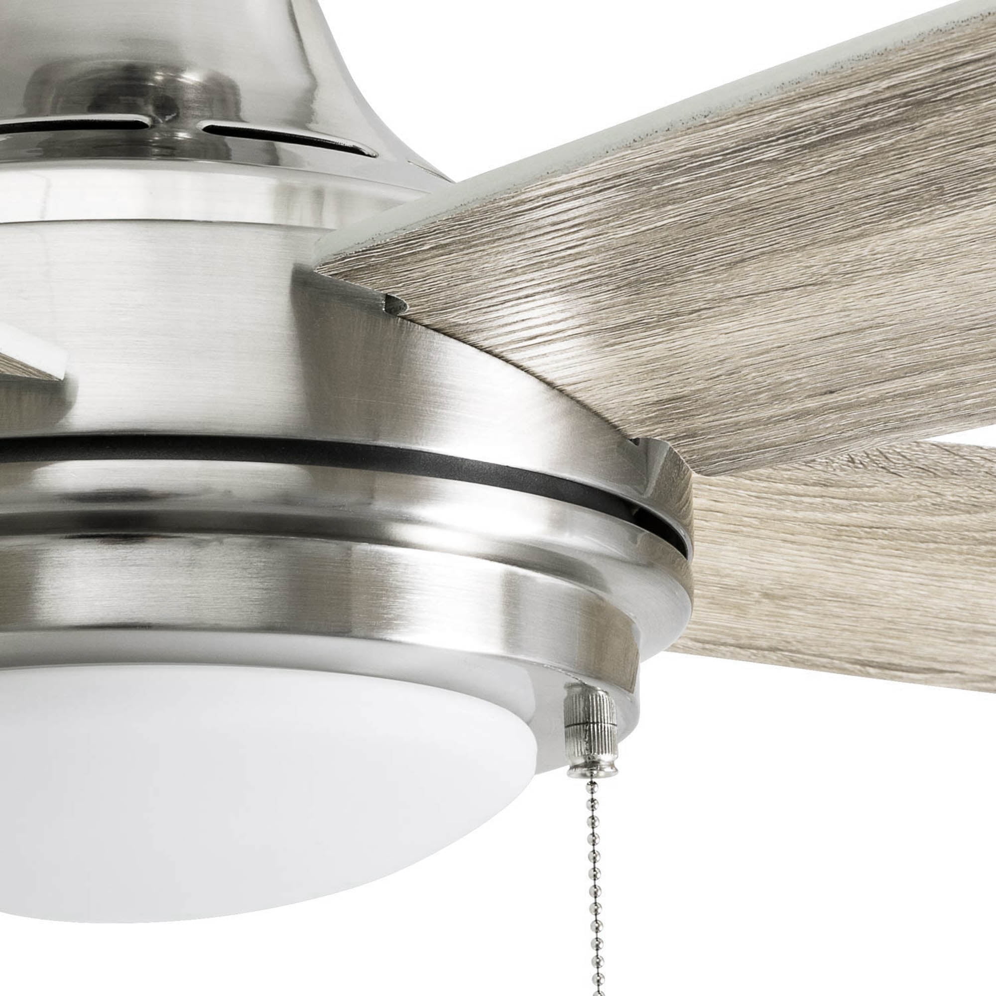 Honeywell Ventnor 52-in Modern LED Ceiling Fan with Integrated Light (Brushed Nickel, 52-in) ji6ap