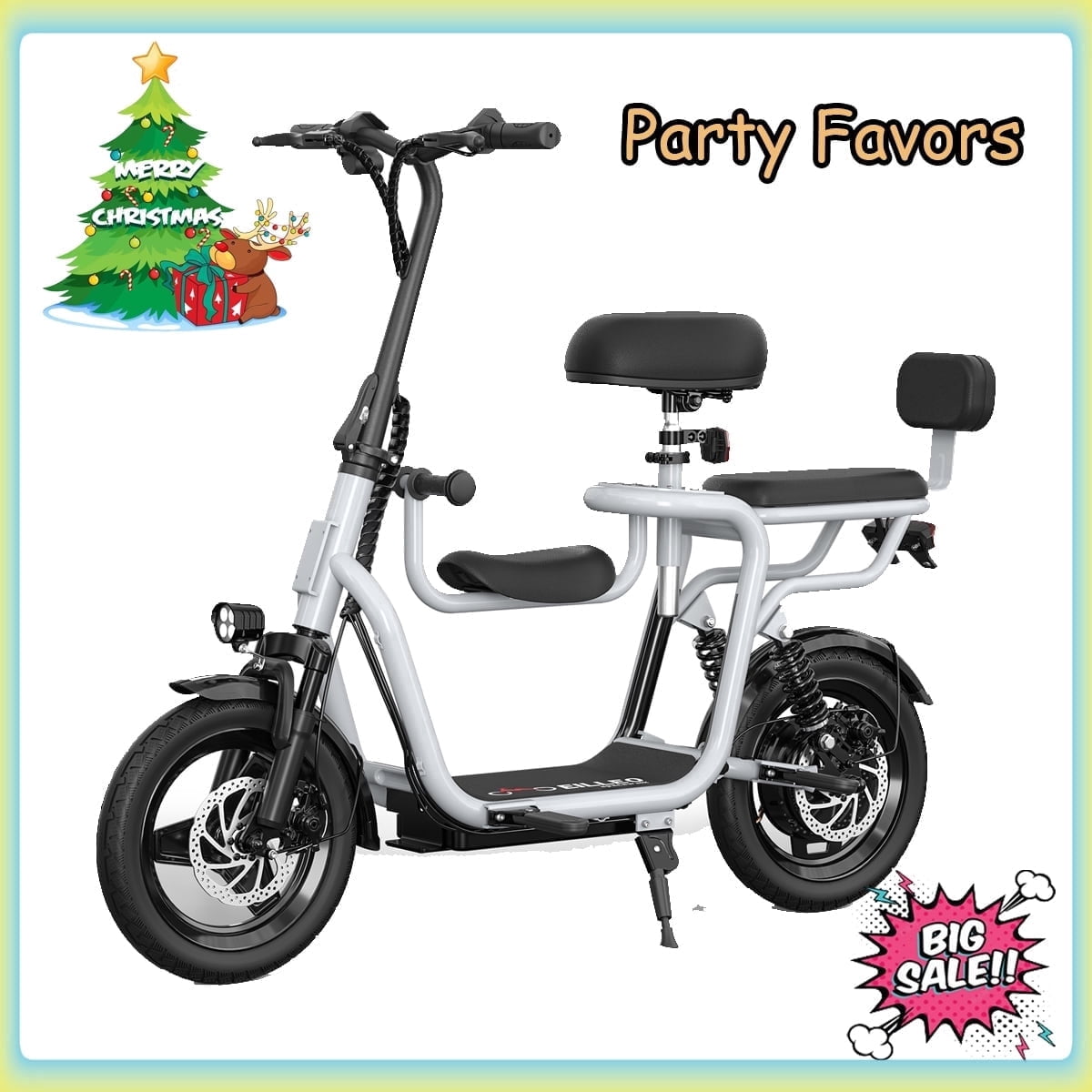 AKLUER Electric Scooter for Adults with Seat, 500W Motor, 17.5 MPH, 20 Miles Range, Dual Brake, 14 in Tires, Foldable Commuter Scooter (Black) 5qccj