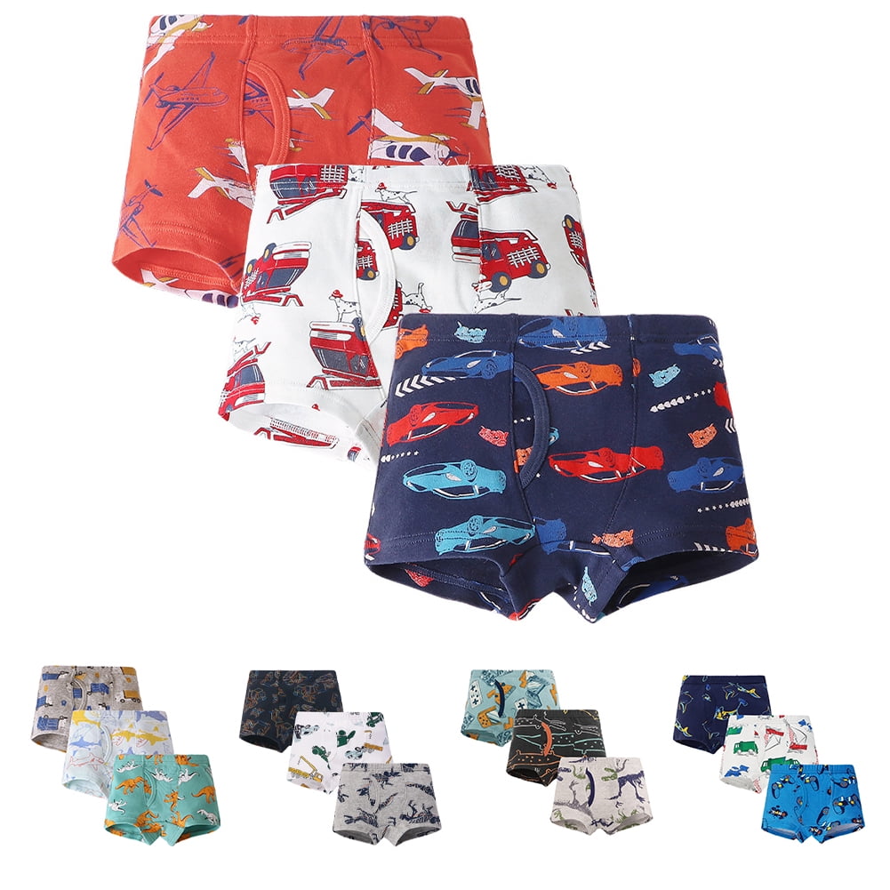 Esaierr Boys Dinosaur Boxer Briefs Soft Cotton Underwear (Multi-Pack, 3-8 Years) a3k80