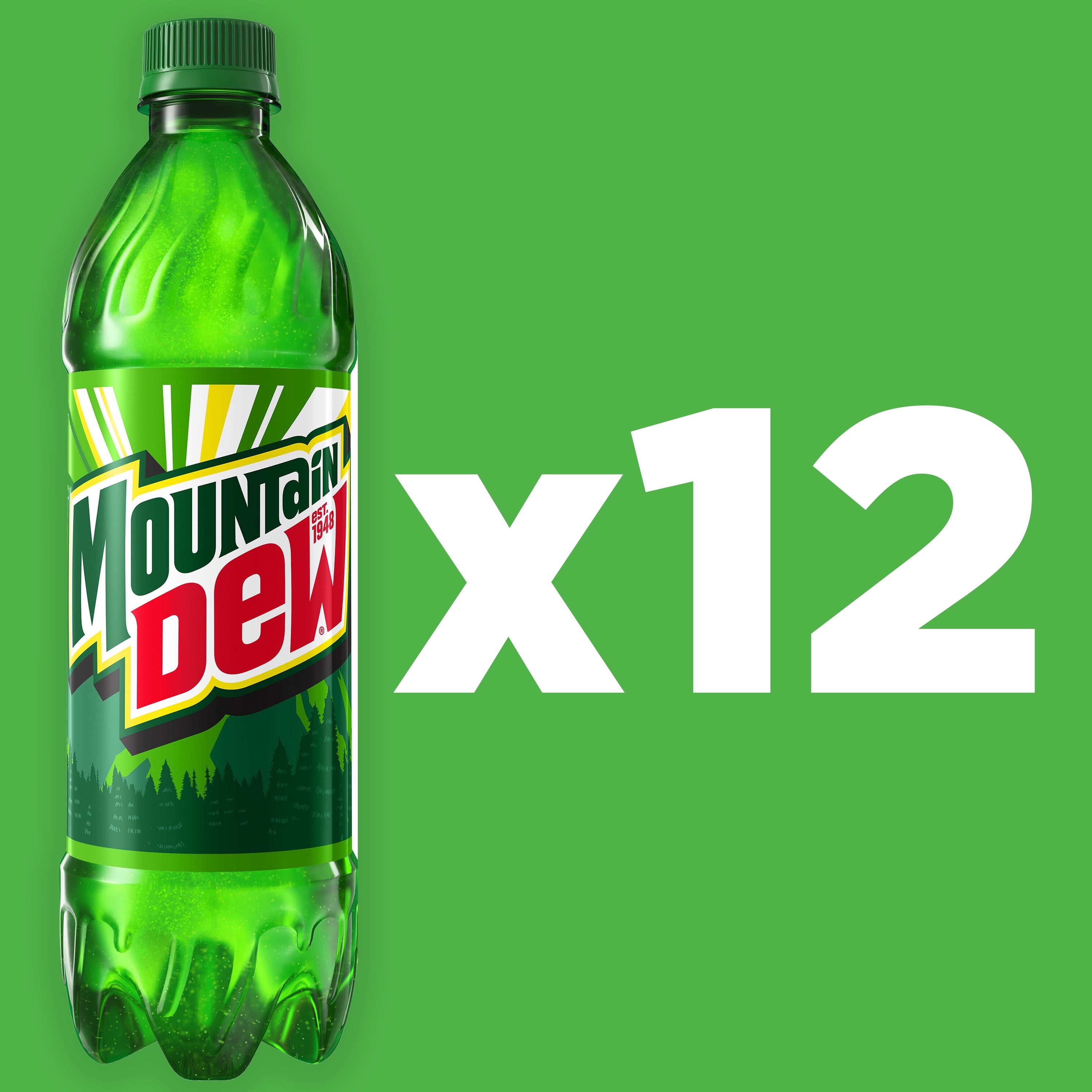 Mountain Dew Citrus Soda Pop, Intense Refreshing Carbonated Beverage (12 Pack, 16.9 fl oz) bk0ka