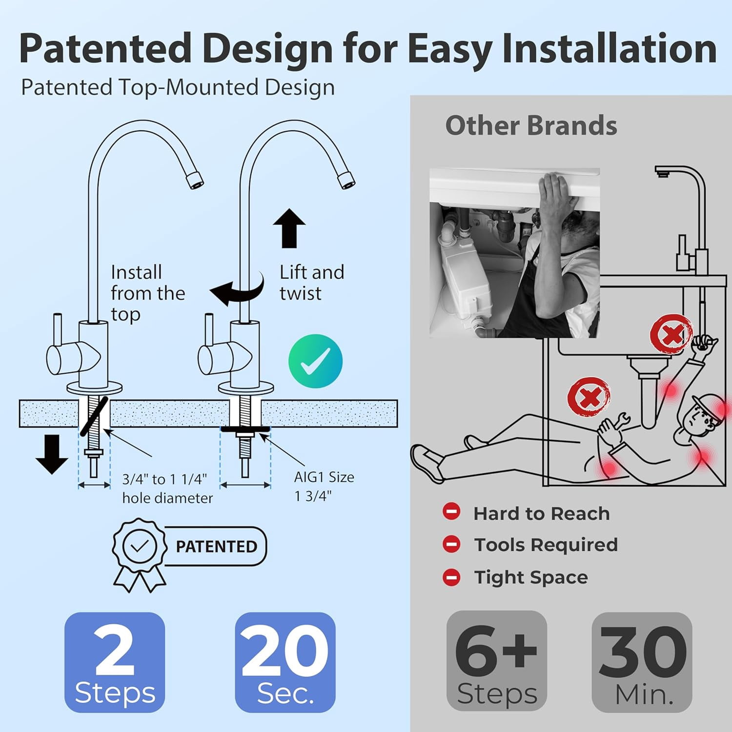 iSpring RCC7AK 6-Stage Alkaline Reverse Osmosis Water Filtration System (Under Sink, Includes 6-Month Filter Pack) vix6u