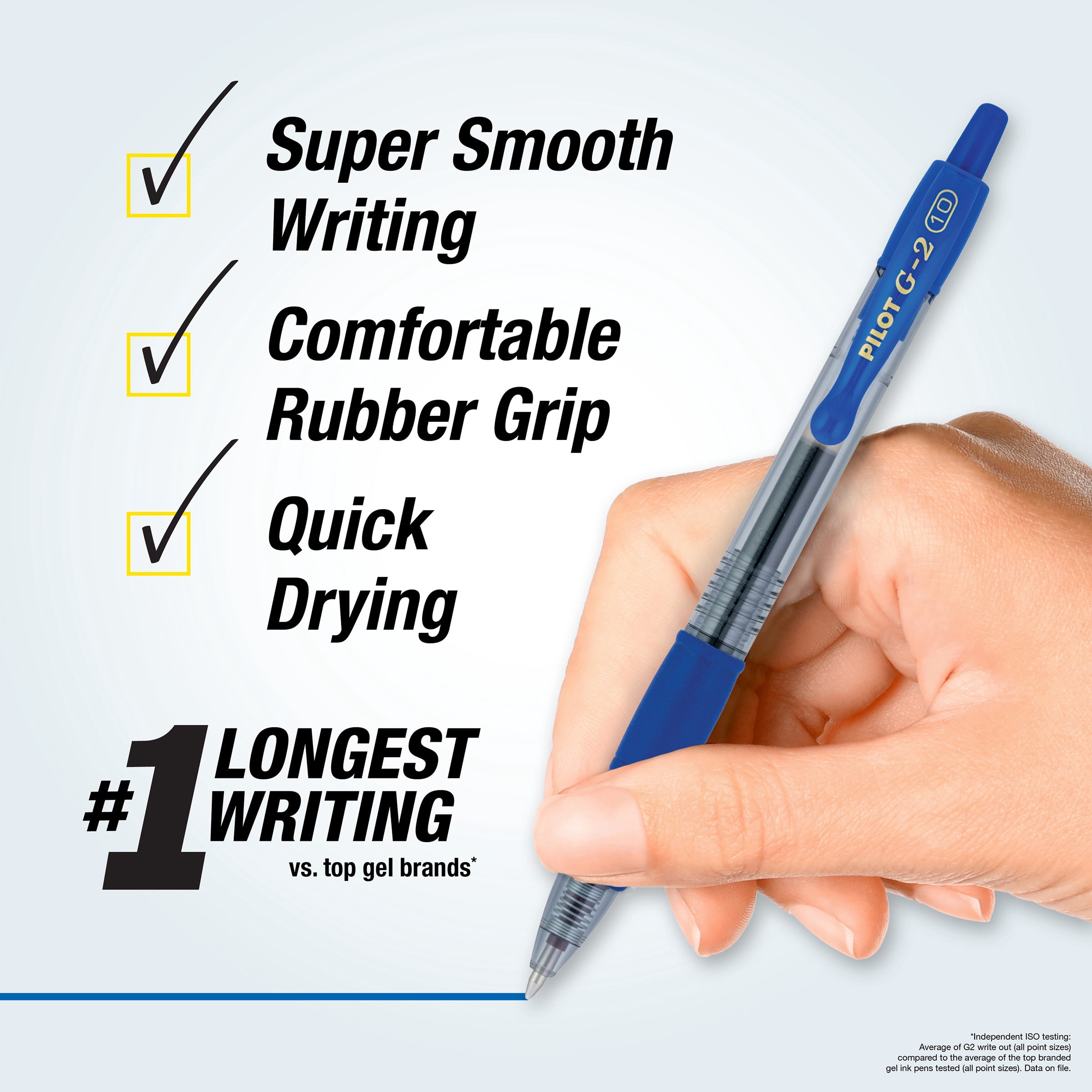 Pilot G2 Premium Gel Roller Pens, Smooth Writing Quick-Drying Ink (Blue, 12 Pack) cubea