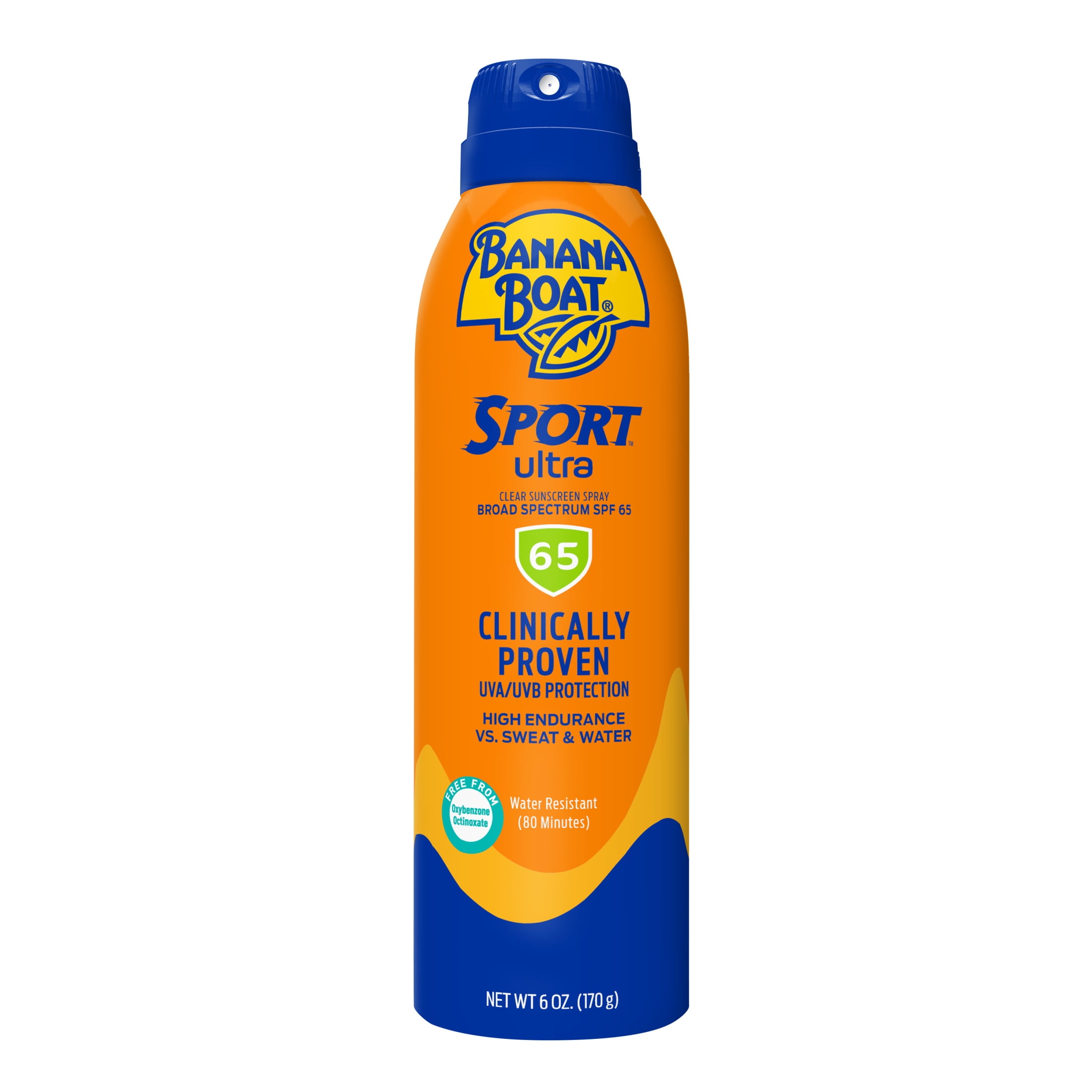 Banana Boat Sport Ultra SPF 65 Sunscreen Spray (Clear, 6 oz) 265m1