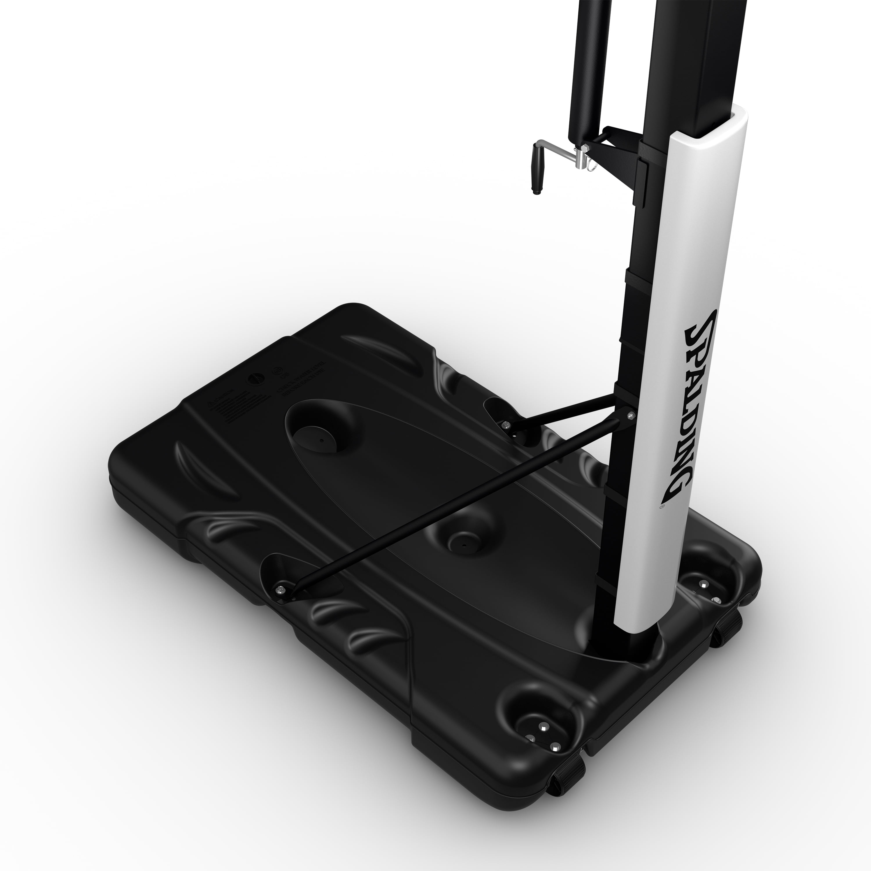Spalding 60-Inch Portable Basketball Hoop System with Acrylic Backboard and Adjustable Height (Black/White, 60 in) b5ysn