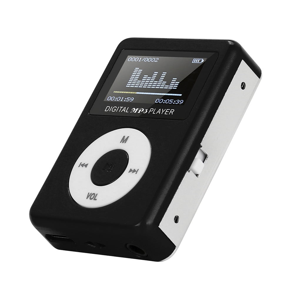 Clukuo Portable Digital MP3 Player with LCD Screen (Black, 2.36x1.57 in) 14zvz
