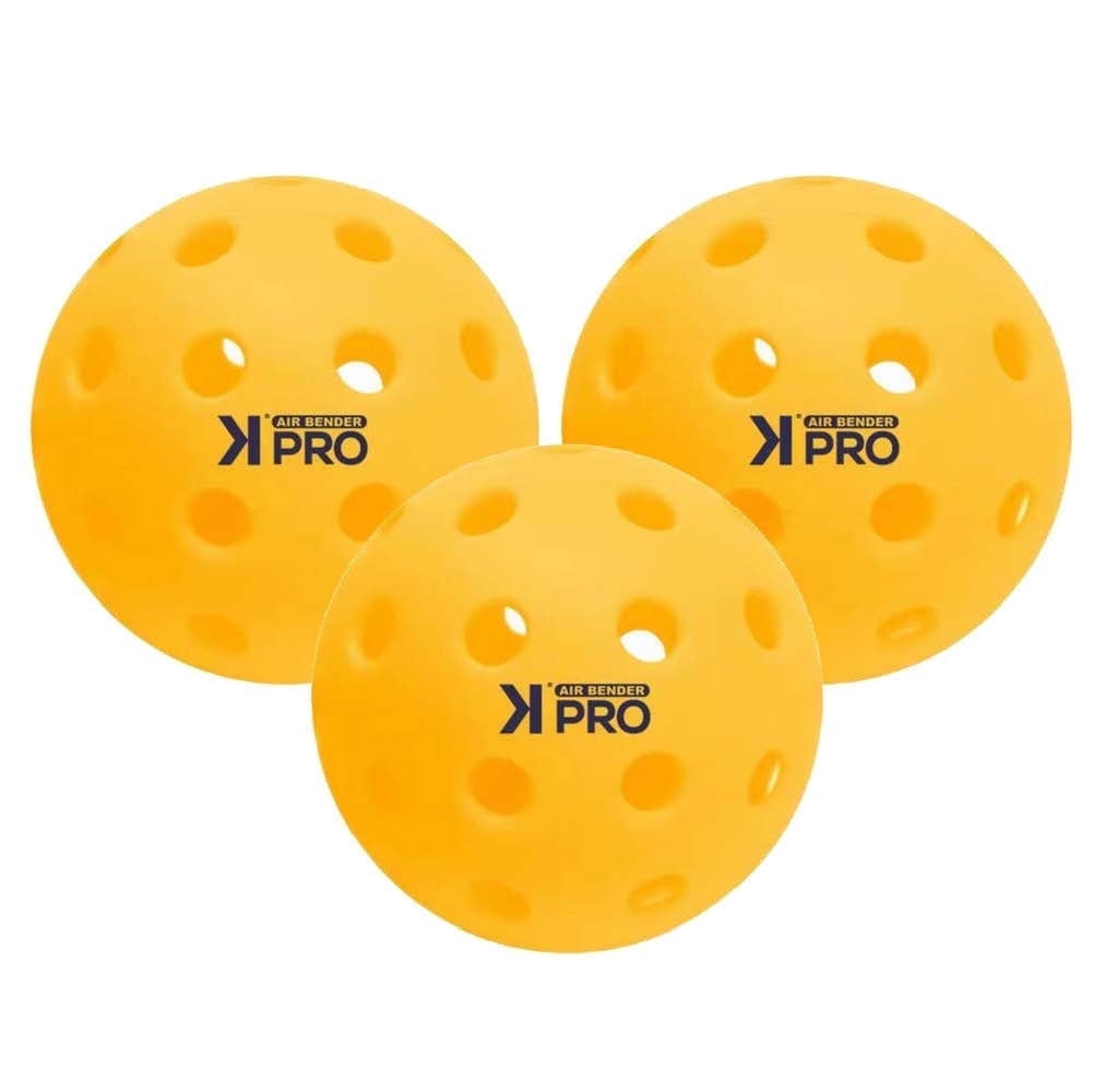 AIR BENDER PRO Pickleball Balls Tournament Grade Outdoor Performance (Orange, 3 Pack) zz1al