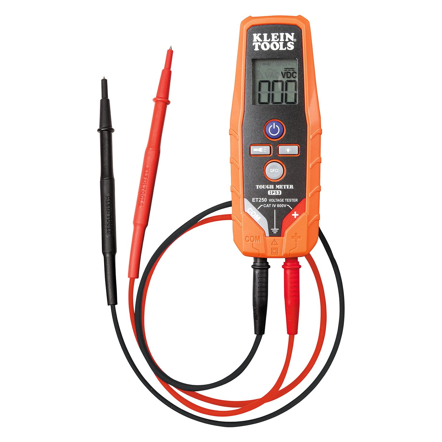 Klein Tools ET250 AC/DC Voltage and Continuity Tester (Orange, 1 Pack) gwmn0