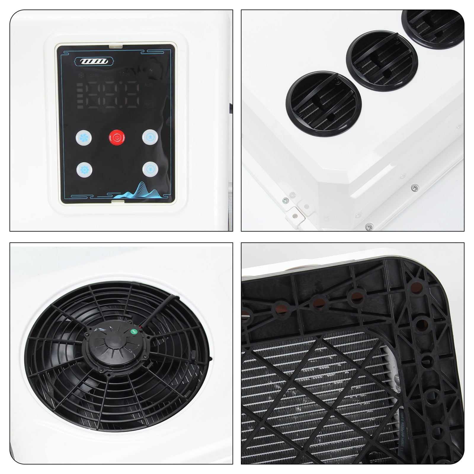 Onesaimei 12V Split Air Conditioner Kit for RV Truck and Cab (White, 12000 BTU) r7bxu