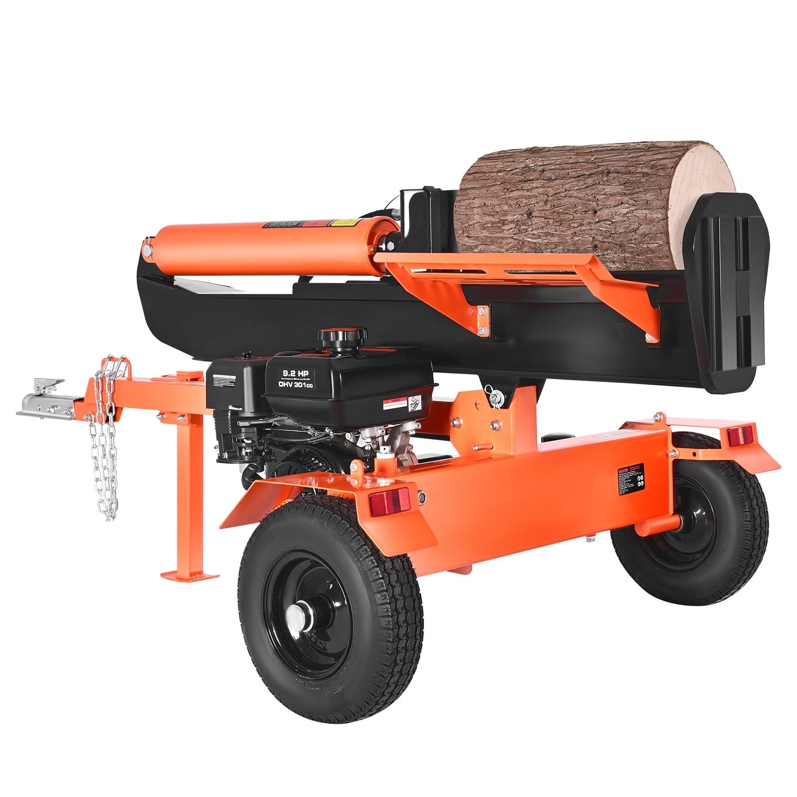 VEVOR 30 Ton Log Splitter, Gas Powered Wood Splitting Machine with 306cc Engine, Vertical & Horizontal Operation (Black, 24 in Max Log Capacity) pwvwp