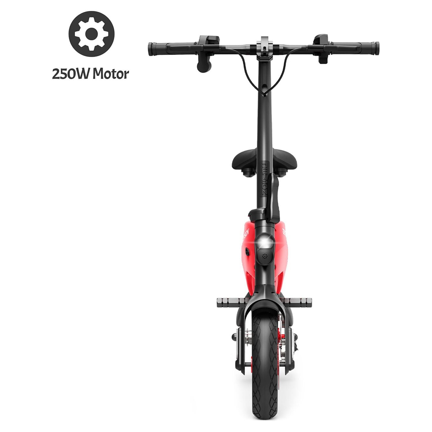 Jetson LX10 Electric Bicycle with 250-Watt Motor, Foldable Frame, Twist Throttle, and Hand Brake (Red, 260 lb Capacity) to8mv