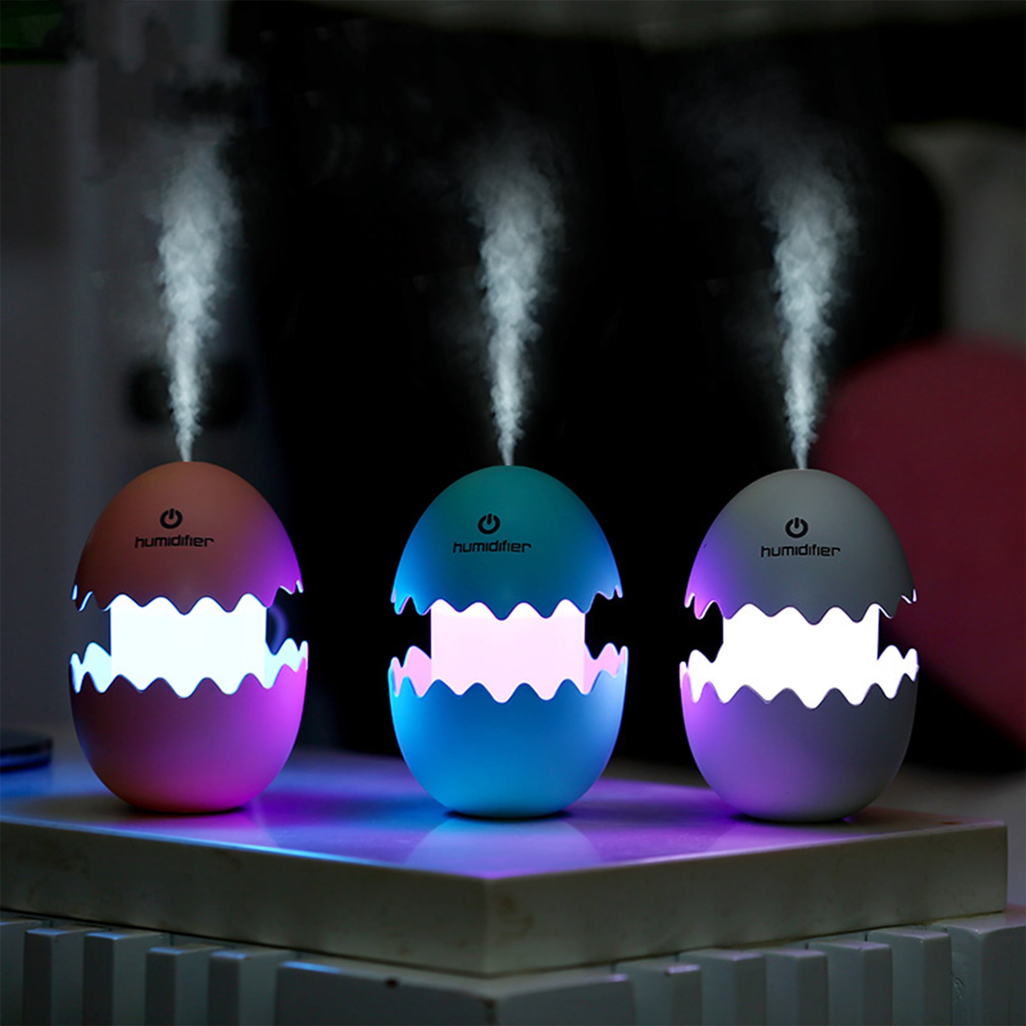 Innerest Portable Mini Cool Mist Humidifier with LED Night Light for Office Desk and Bedroom (Pink, 10 fl oz) zqpzu