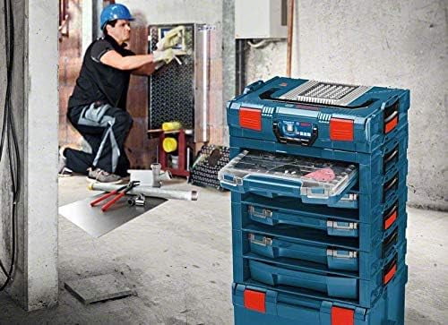 Bosch Professional i-Boxx 53 Small Parts Organizer Case (Navy Blue, 14.4 in x 12.2 in x 2.1 in) os59l