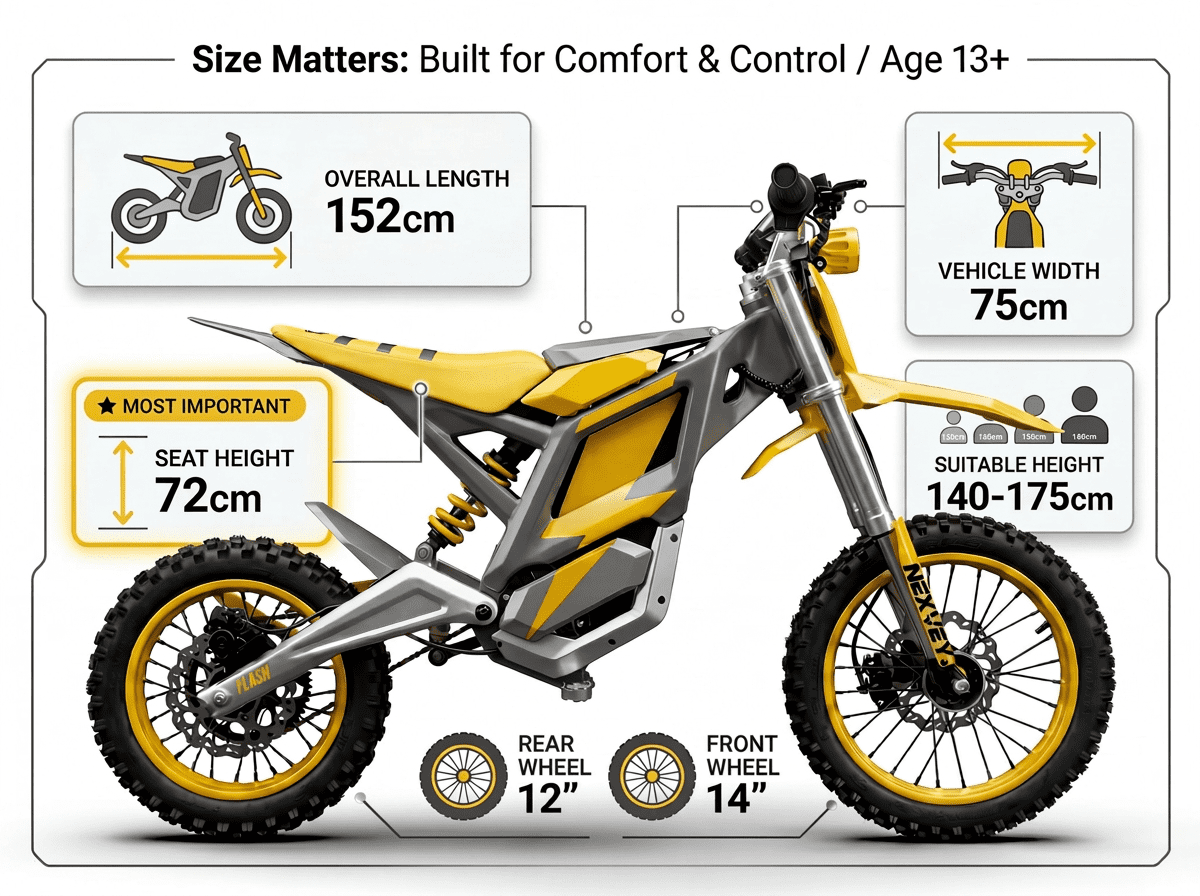 NEXVEY Flash Electric Dirt Bike, 4000W Peak Power Off-Road Motorcycle with Dual Hydraulic Brakes (Yellow, 48V 22.5AH Battery) li0yp