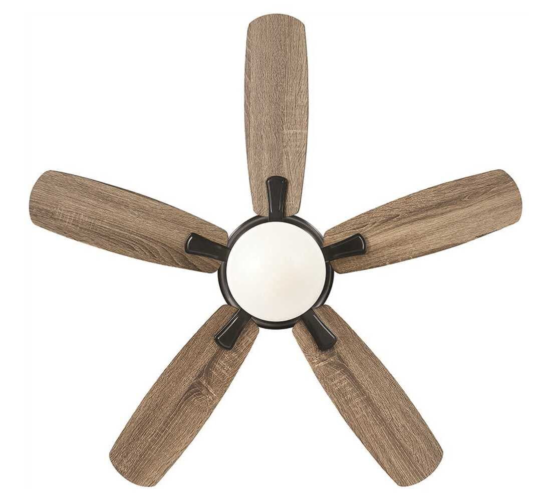 Hampton Bay Leroy LED Ceiling Fan with Light, Matte Black Finish (42 in) jeajr