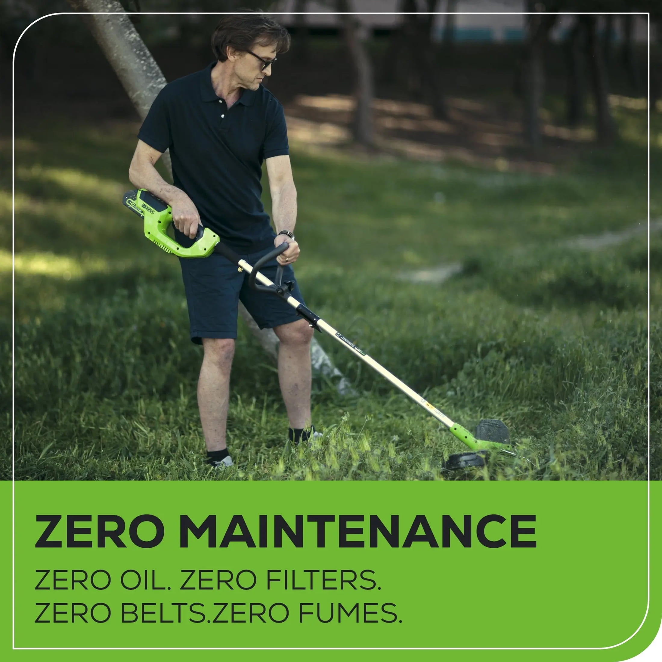 Greenworks 40V Cordless String Trimmer and Leaf Blower Combo Kit (Black, 2.0 Ah Battery) ld9u7