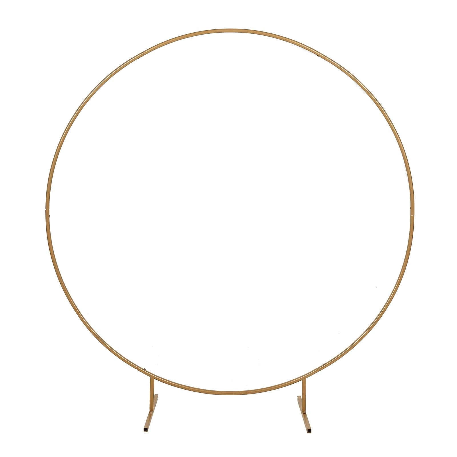 Efavormart 5ft Gold Metal Round Backdrop Stand for Wedding Arch and Party Decorations (Gold, 5ft) 75rjd
