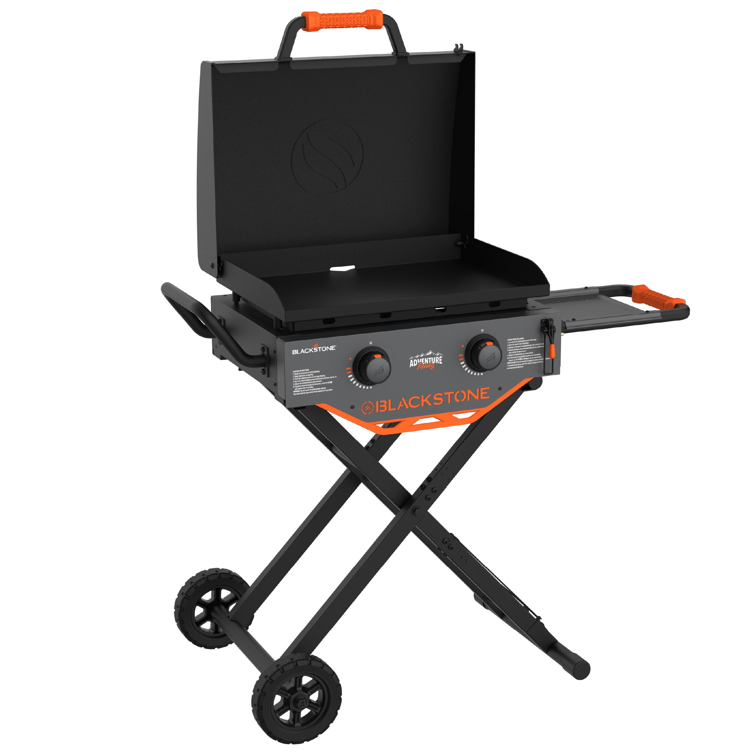 Blackstone Adventure Ready Outdoor Griddle (22 in, 2-Burner Propane Flat Top Grill, Gray) pp0me