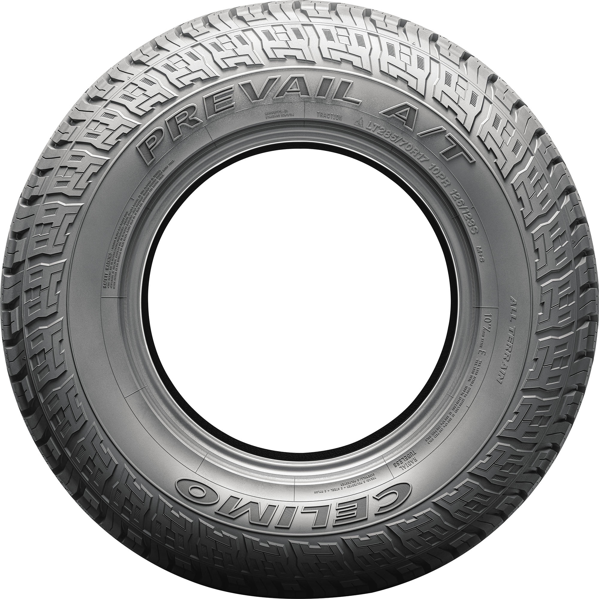 Celimo Prevail A/T All Terrain Light Truck Tire (Black Sidewall, 265/75R16) 5pglu