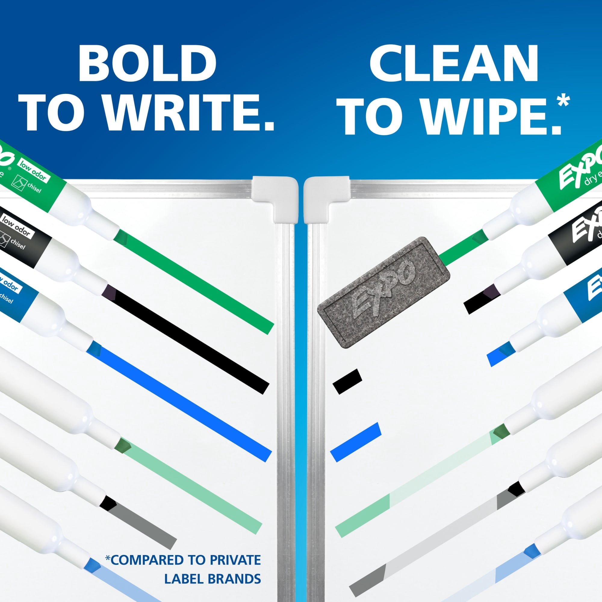 Expo Dry Erase Markers, Fine Tip, Low-Odor Ink for Whiteboards (Black, 4 Count) dvpf6