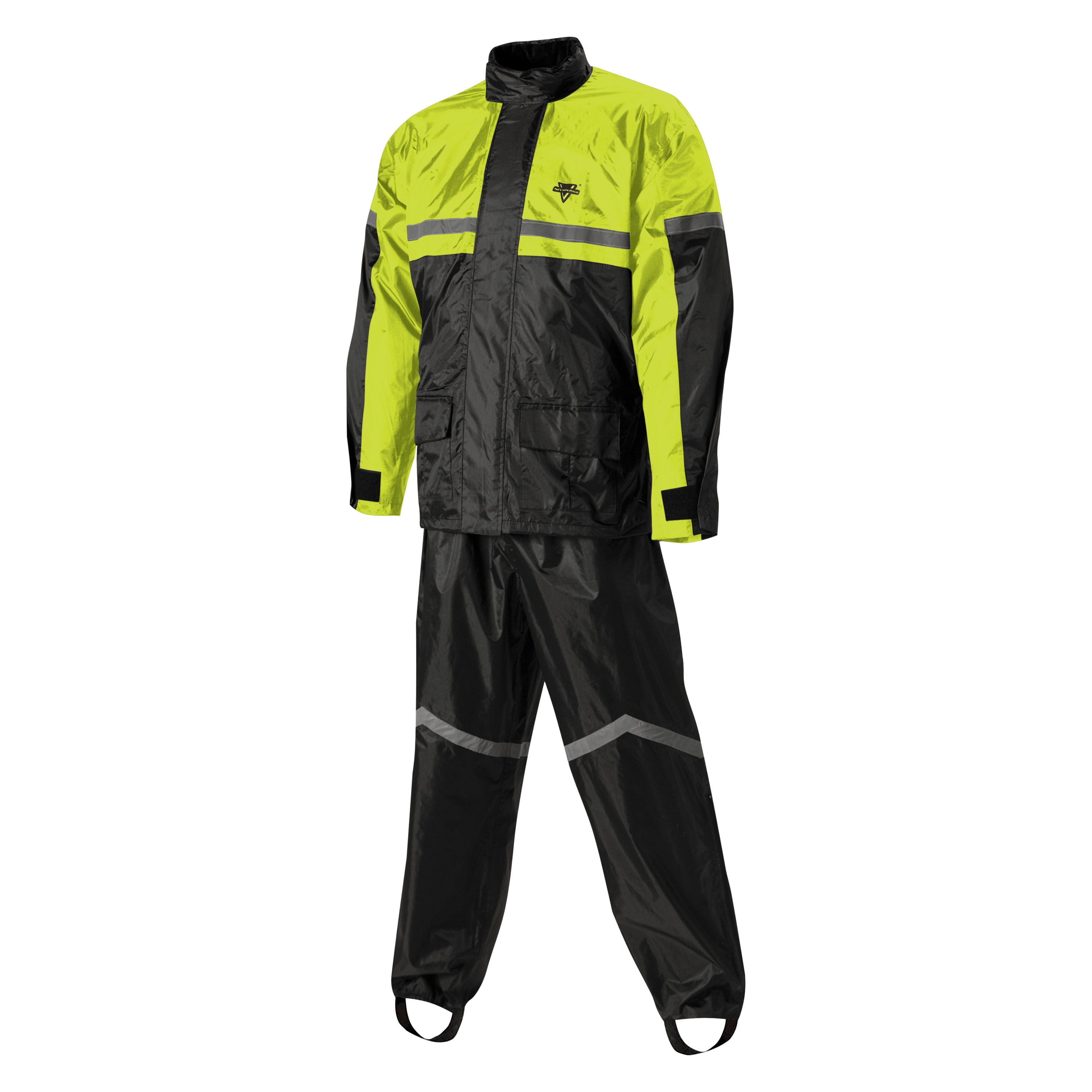 Nelson-Rigg Stormrider Motorcycle Rain Suit Waterproof Protective Gear (Black/Yellow, 3X-Large) nw2ql