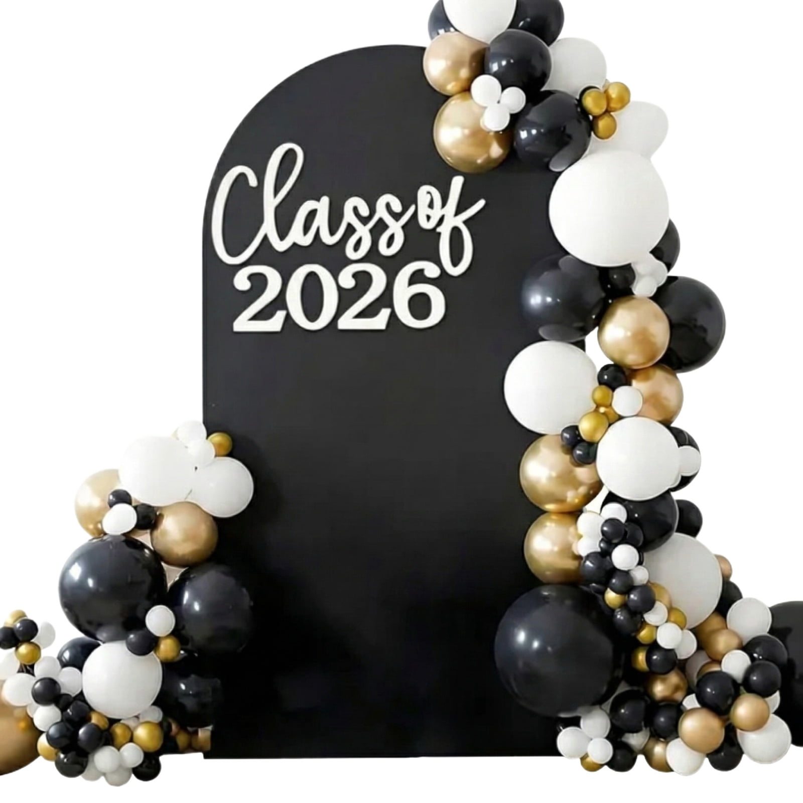 COTECRAM Graduation Party Backdrop Decor, Professional Celebration Theme Party Kit (White, 1 Set) u3opr