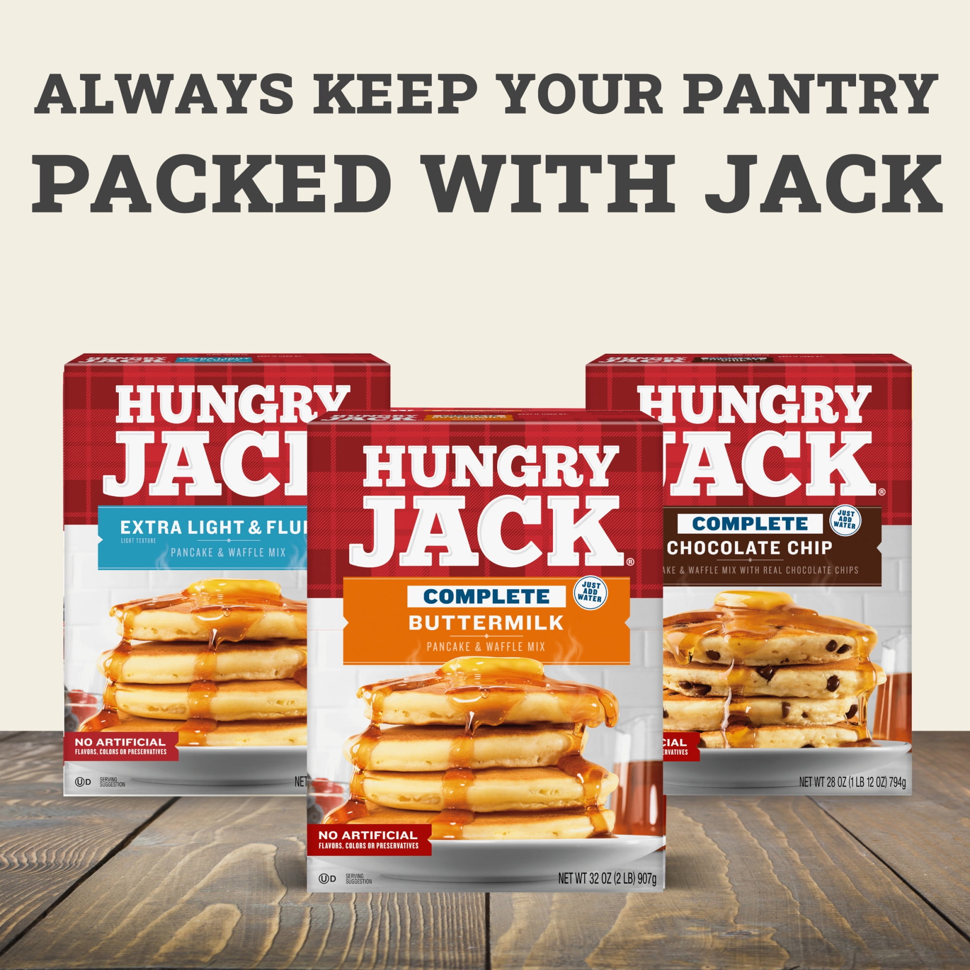 Hungry Jack Buttermilk Pancake and Waffle Mix (32 oz) wiu00