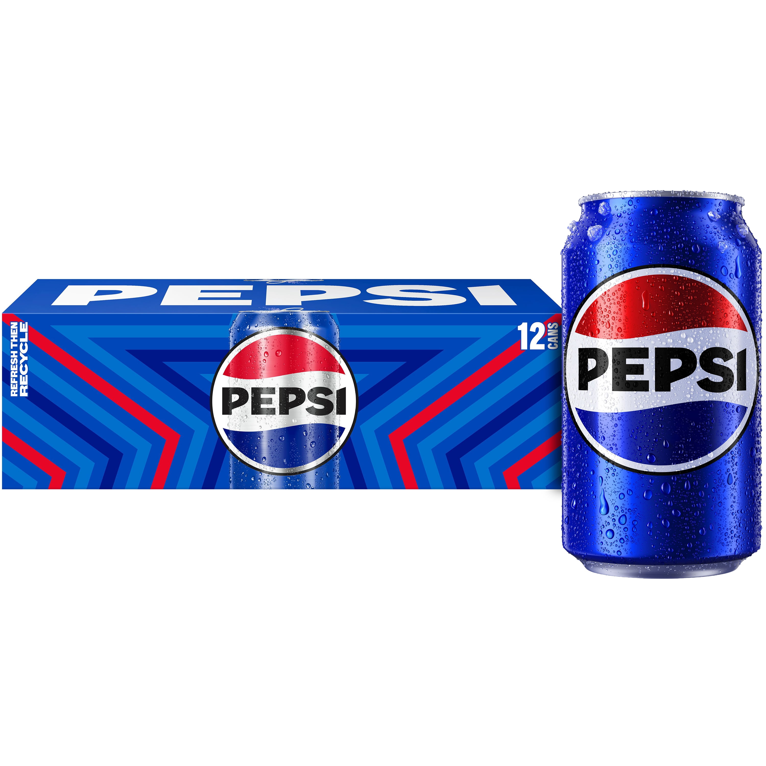 Pepsi Cola Soda Pop, Refreshing Carbonated Beverage (12 fl oz, 12 Pack) vuveu