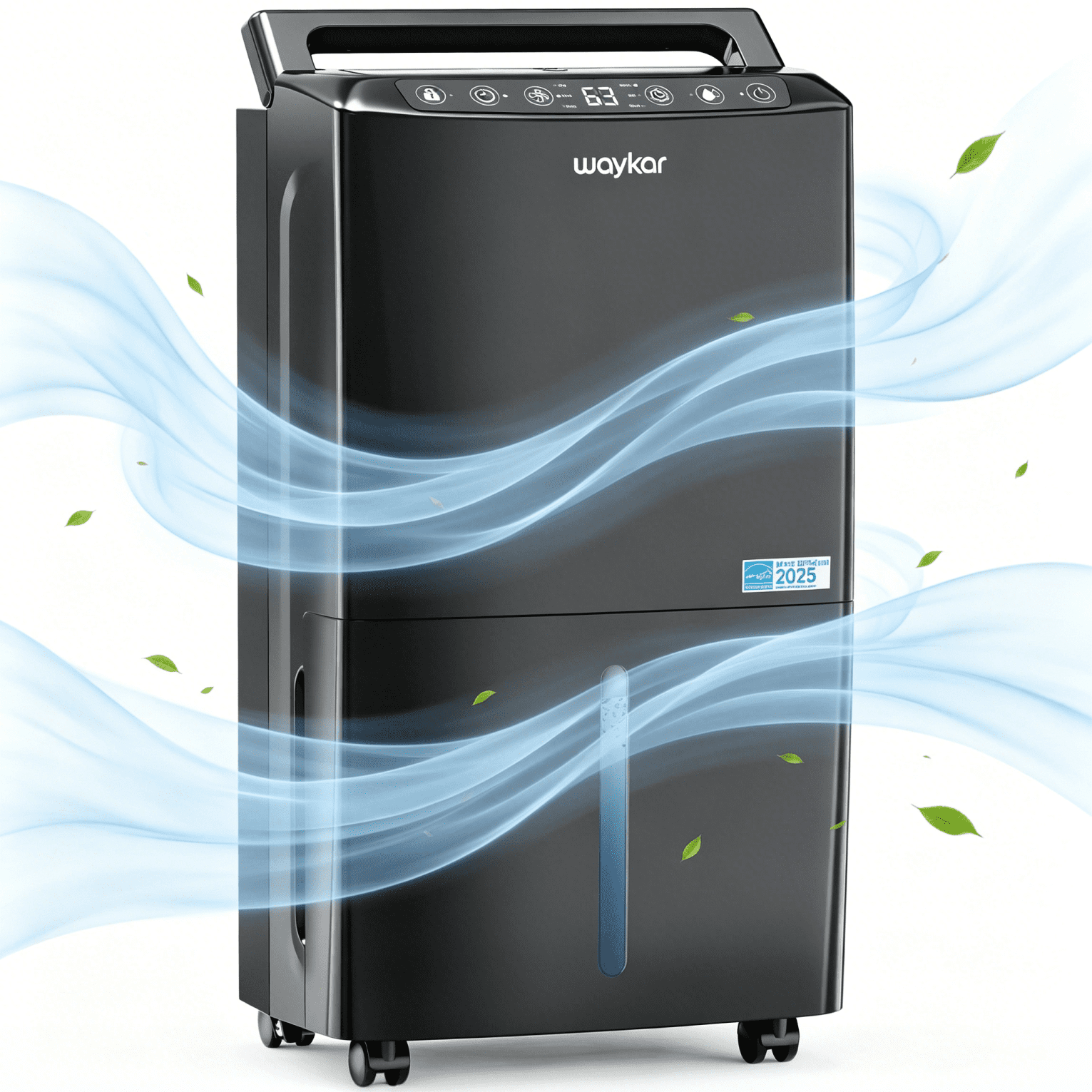 Waykar 34 Pint Dehumidifier for Home and Basement (Energy Star, Ultra Quiet, 10 Pint DOE) fmhiz