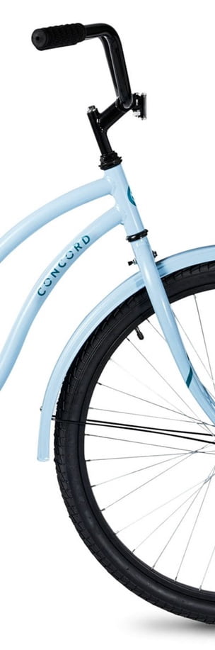 Concord Pacifica Cruiser Bicycle, Durable Steel Frame, Comfortable Padded Seat, Unisex Adult Bike (Light Blue, 26 in) 366nn