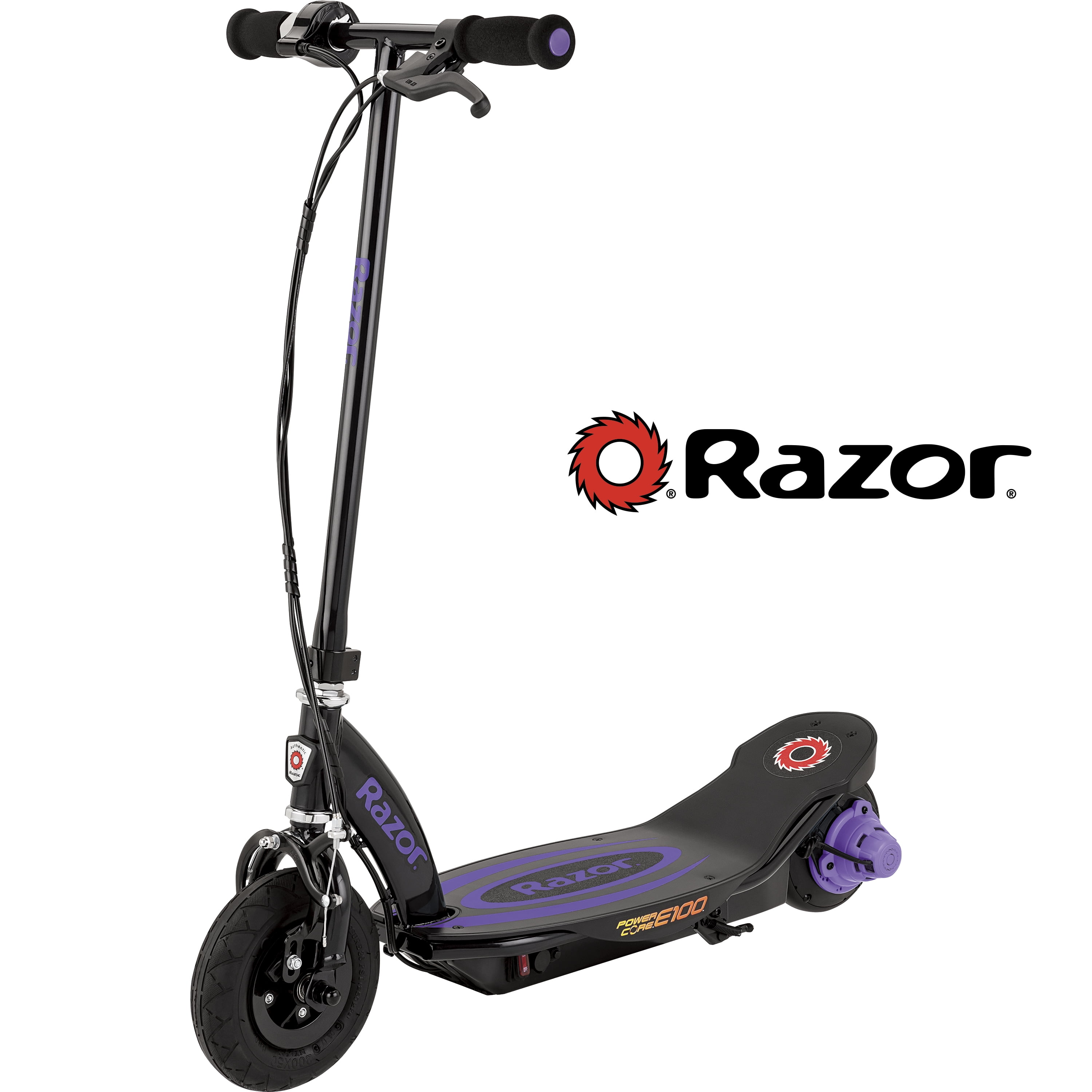 Razor Power Core E100 Electric Hub Motor Scooter (Purple, 120 lb Capacity) aeop0