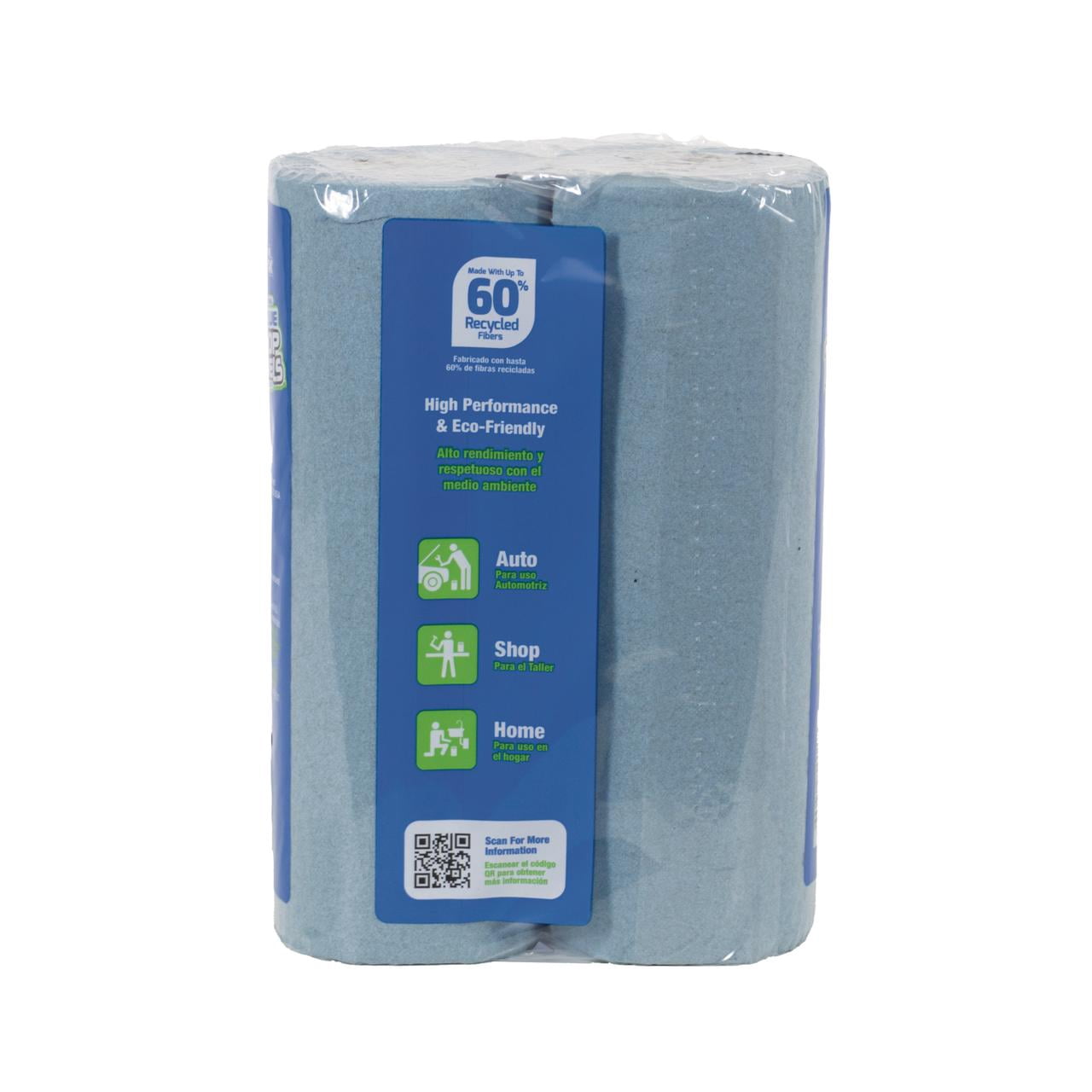 Sellars ToolBox Blue Shop Towels (Heavy-Duty Absorbent Paper Wipes, 2-Pack, 110 Total Sheets) wak9n