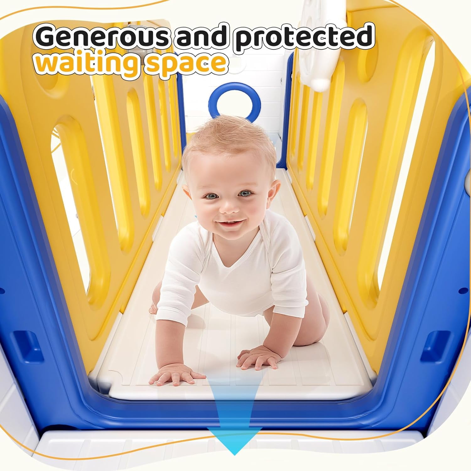 LAZY BUDDY 9-in-1 Toddler Slide and Climber Playset with Basketball Hoop and Storage (Blue) ifcey