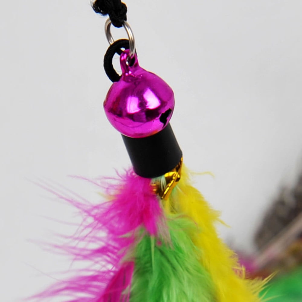 OAVQHLG3B Interactive Cat Wand Toy with Feather Refills and Bell (1 Pack) 7rux8