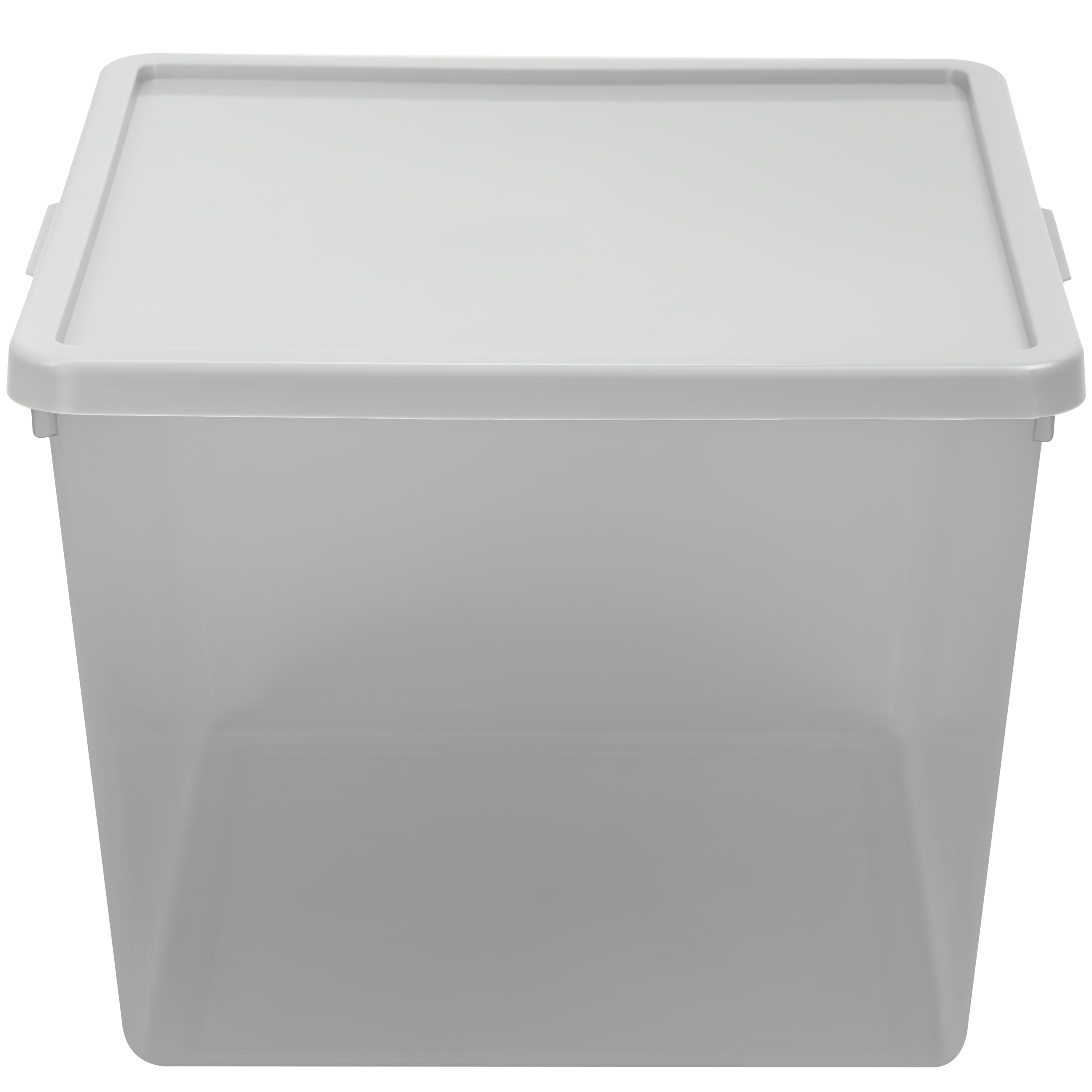Your Zone Kids Large Stacking Storage Bin with Lid (Clear, 12 in x 12.4 in x 9.4 in) c4z2l
