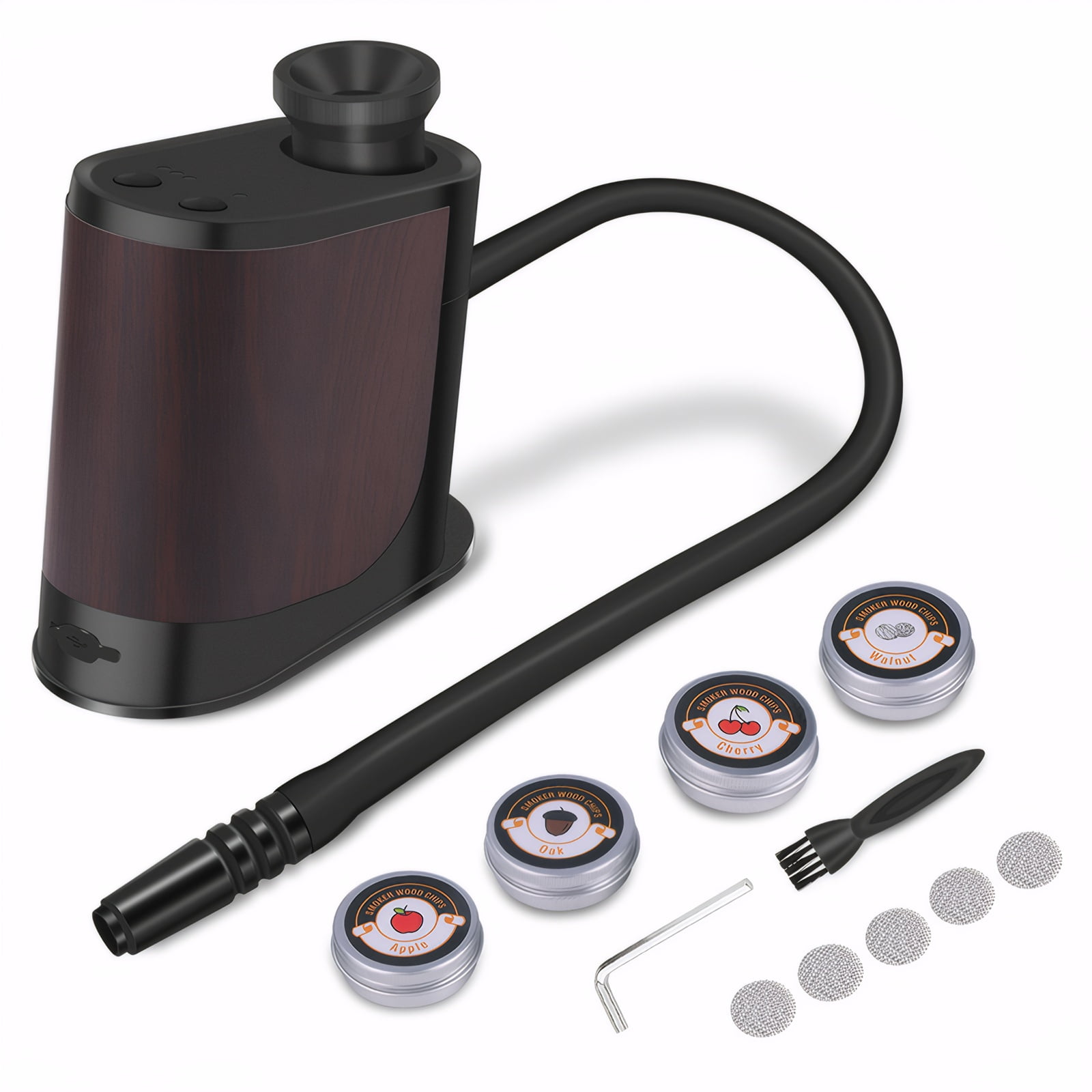 Eurhowing Handheld Electric Food Smoker Gun for Kitchen and Bartending (Black, 1 Unit) u25n4