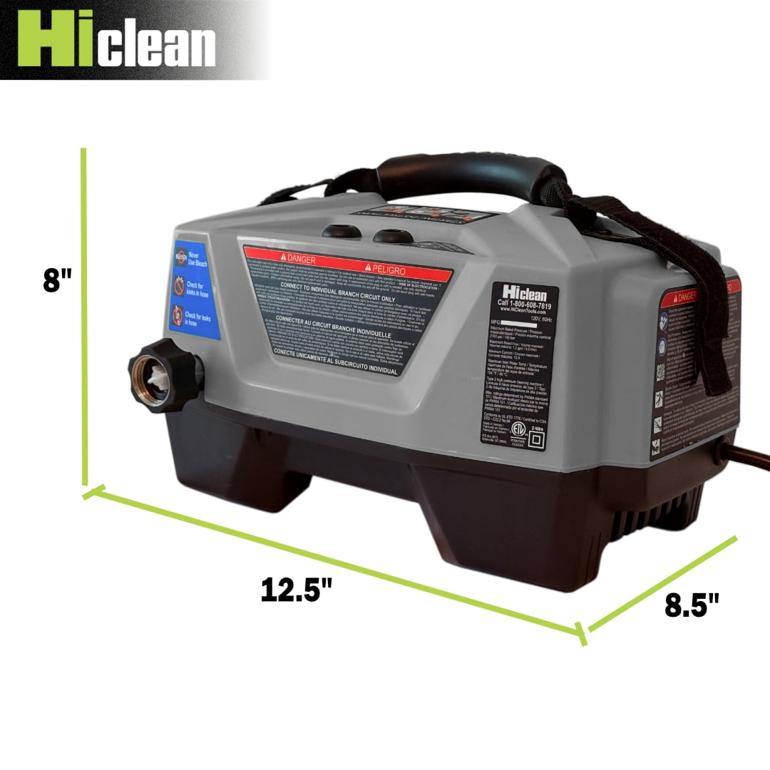 Hiclean 1800 PSI Electric Pressure Washer, Compact Power Cleaner with Foam Cannon and 20 ft Hose 4yu3s