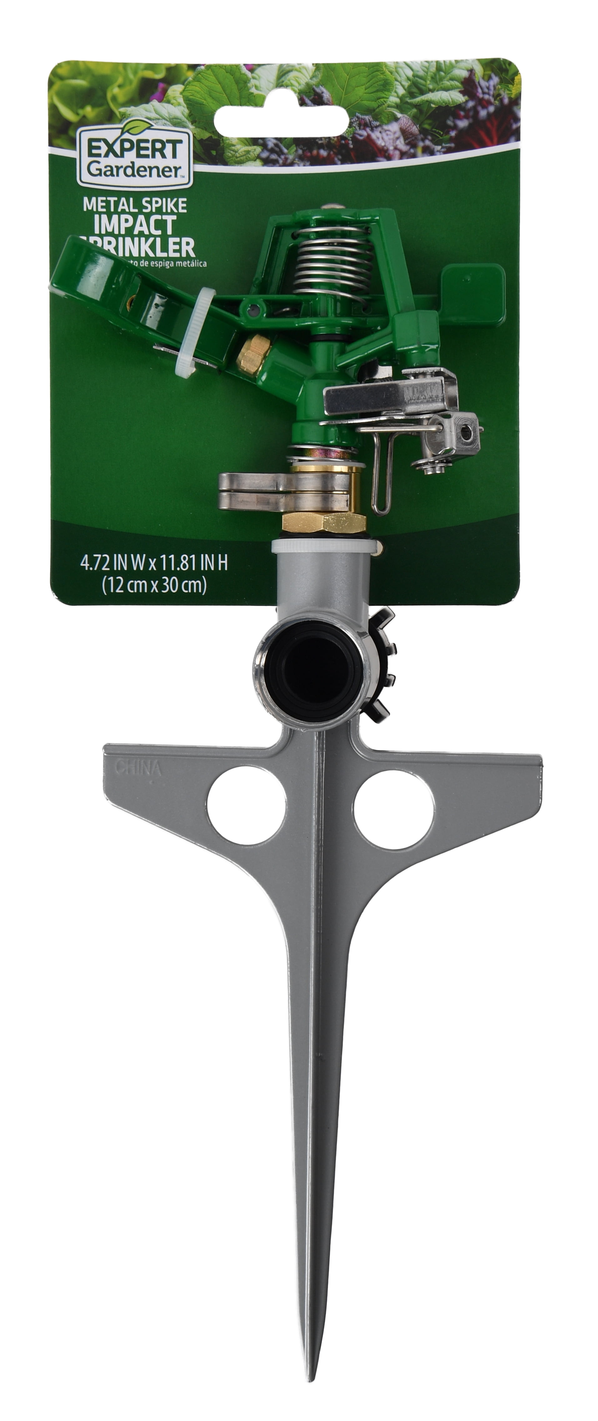Expert Gardener Pulsating Spike Lawn Sprinkler (Heavy-Duty Metal, 5600 sq ft Coverage) yjwow