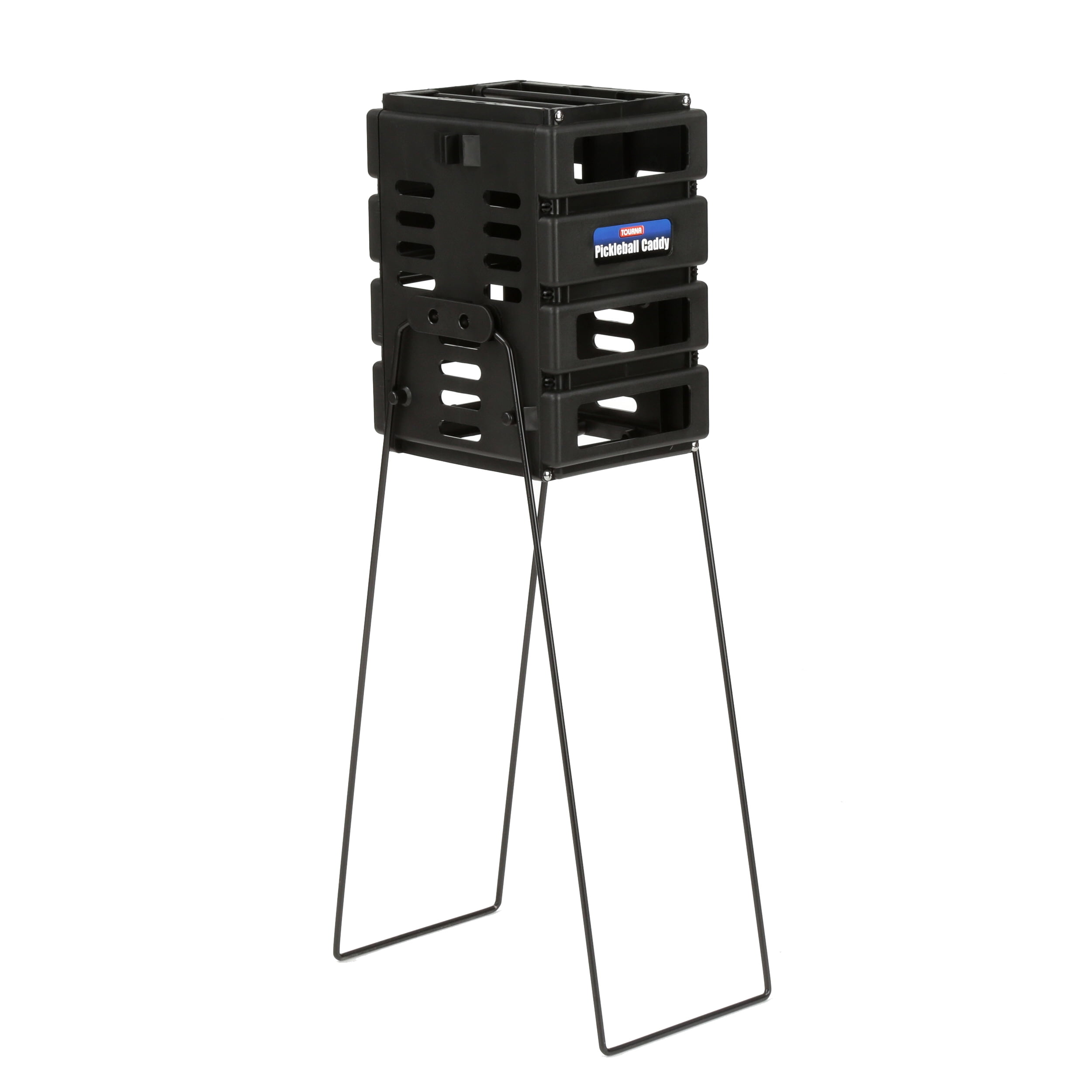 Tourna Pickleball Mini Ball Caddy, Portable Indoor and Outdoor Court Accessory (Black, 4 lb) c8t71