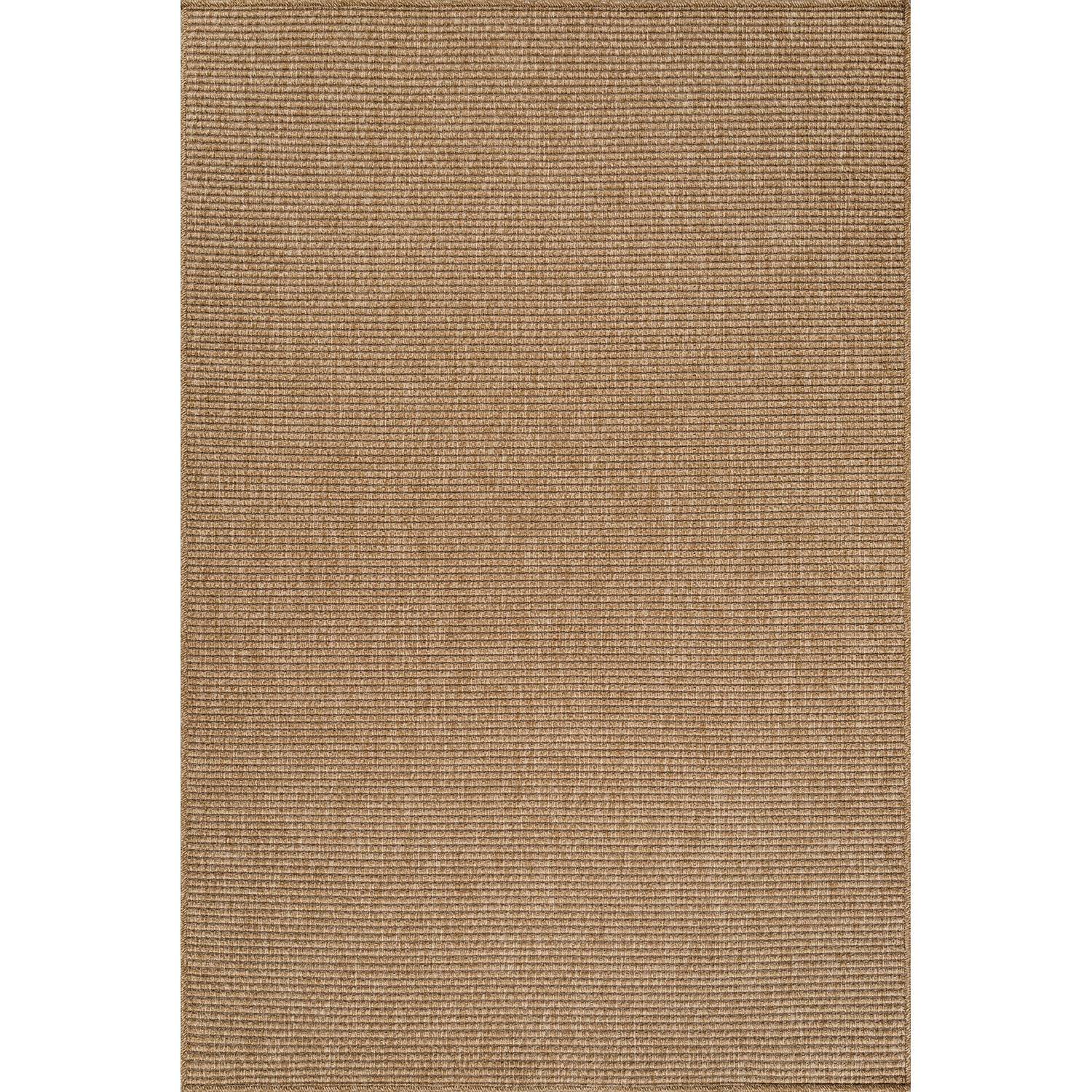 CAMILSON Indoor Outdoor Farmhouse Area Rug, Durable Polypropylene Woven Floor Mat (Natural, 5 ft x 7 ft) w2w6w