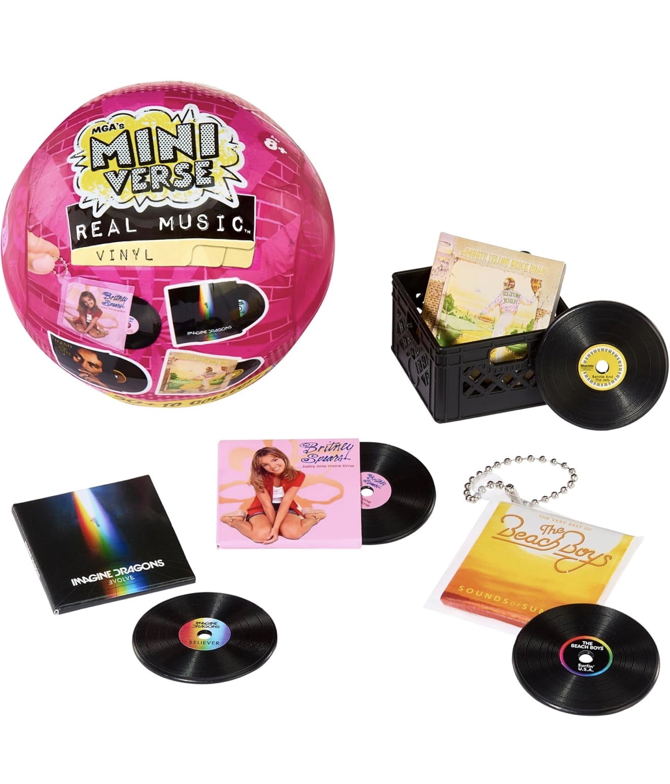 MGA Entertainment Miniverse Make It Mini Lifestyle Vinyl Turntable Set with Miniature Records (1 Set) p4hse