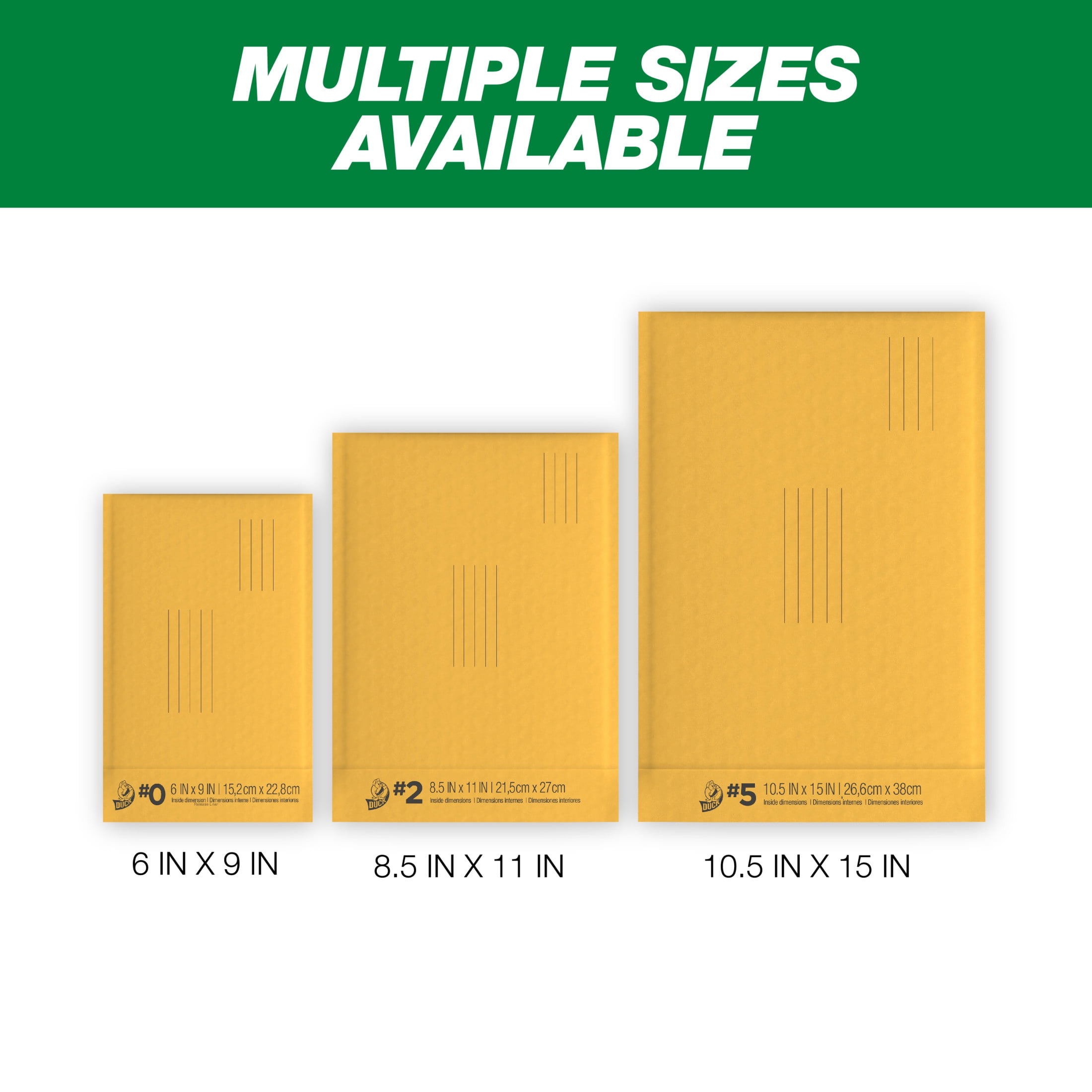 Duck Self-Seal Kraft Bubble Mailers, Padded Shipping Envelopes for Secure Mailing (Yellow, 8.5 in x 11 in, 12 Pack) a8ara