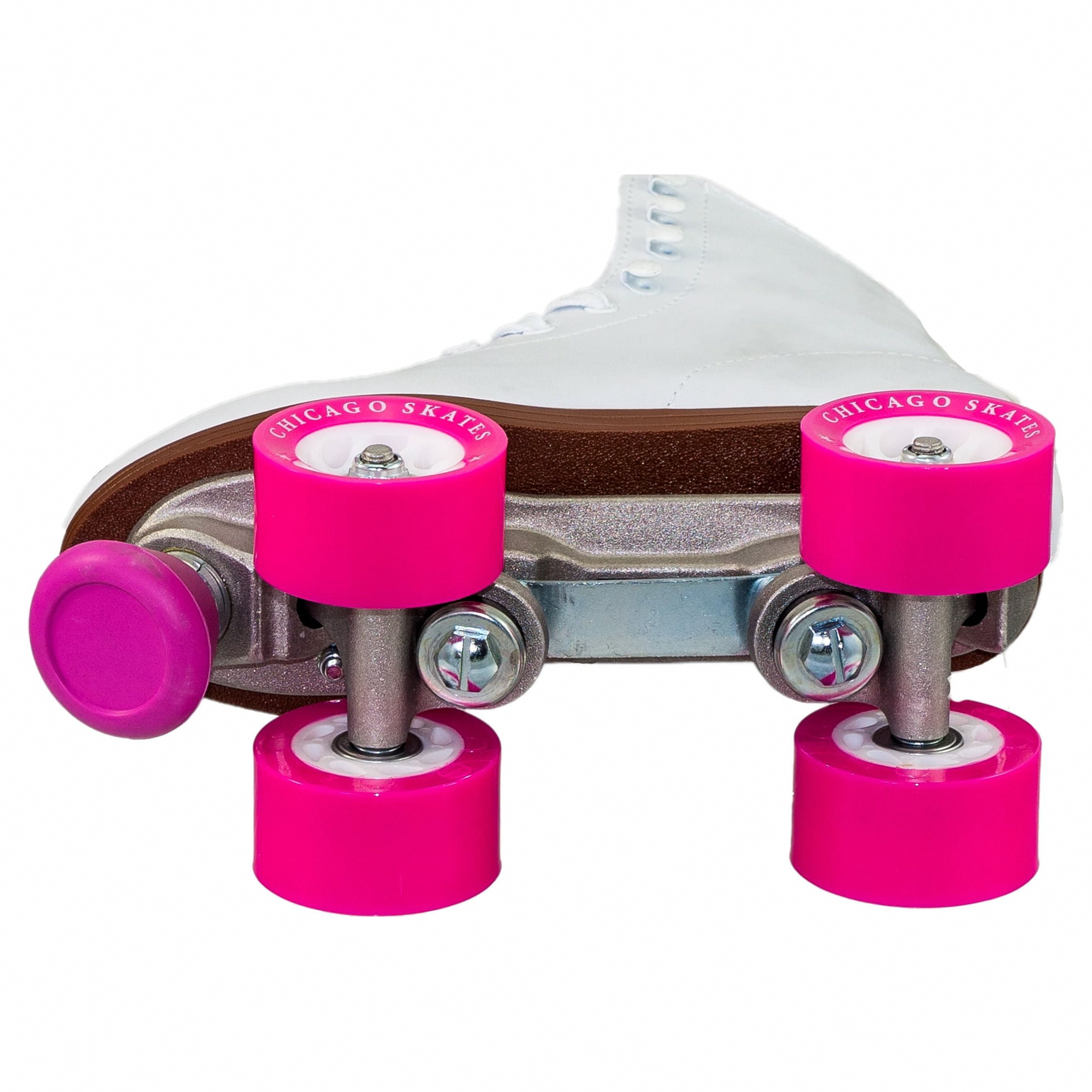 Chicago Ladies Classic Quad Roller Skates, High-Top Indoor Outdoor Rink Skates (White, Size 1) 73zr4