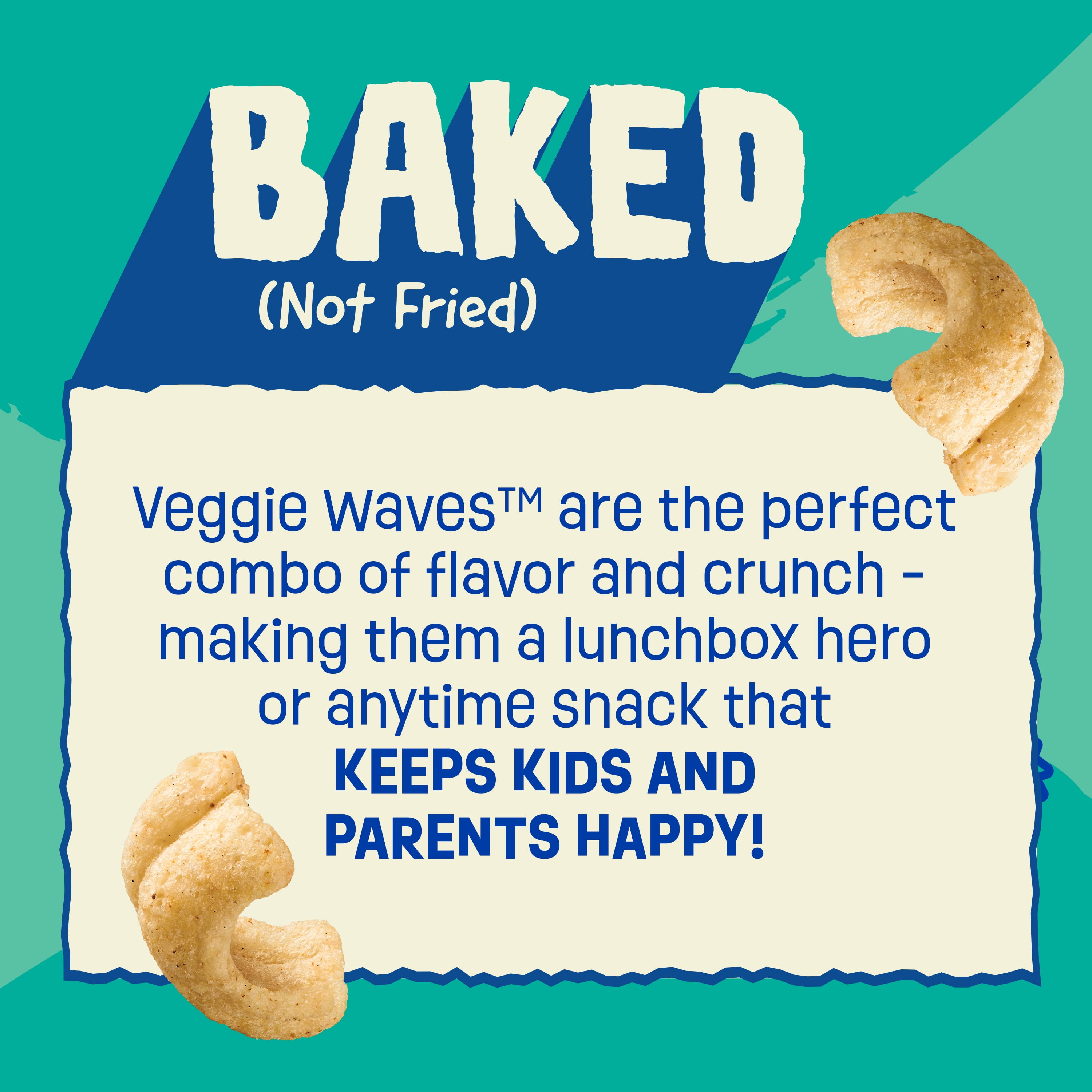 Earth's Best Organic Veggie Waves Snack, Non-GMO Rock'N Ranch Flavored (4 Pack, 0.49 oz) pvati