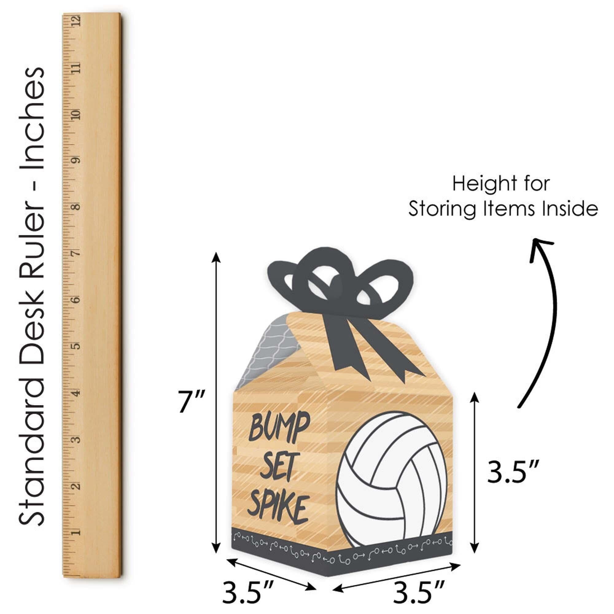 Big Dot of Happiness Volleyball Party Favor Gift Boxes (White, 12 Pack, 3.5 in x 3.5 in x 7 in) ox3tv