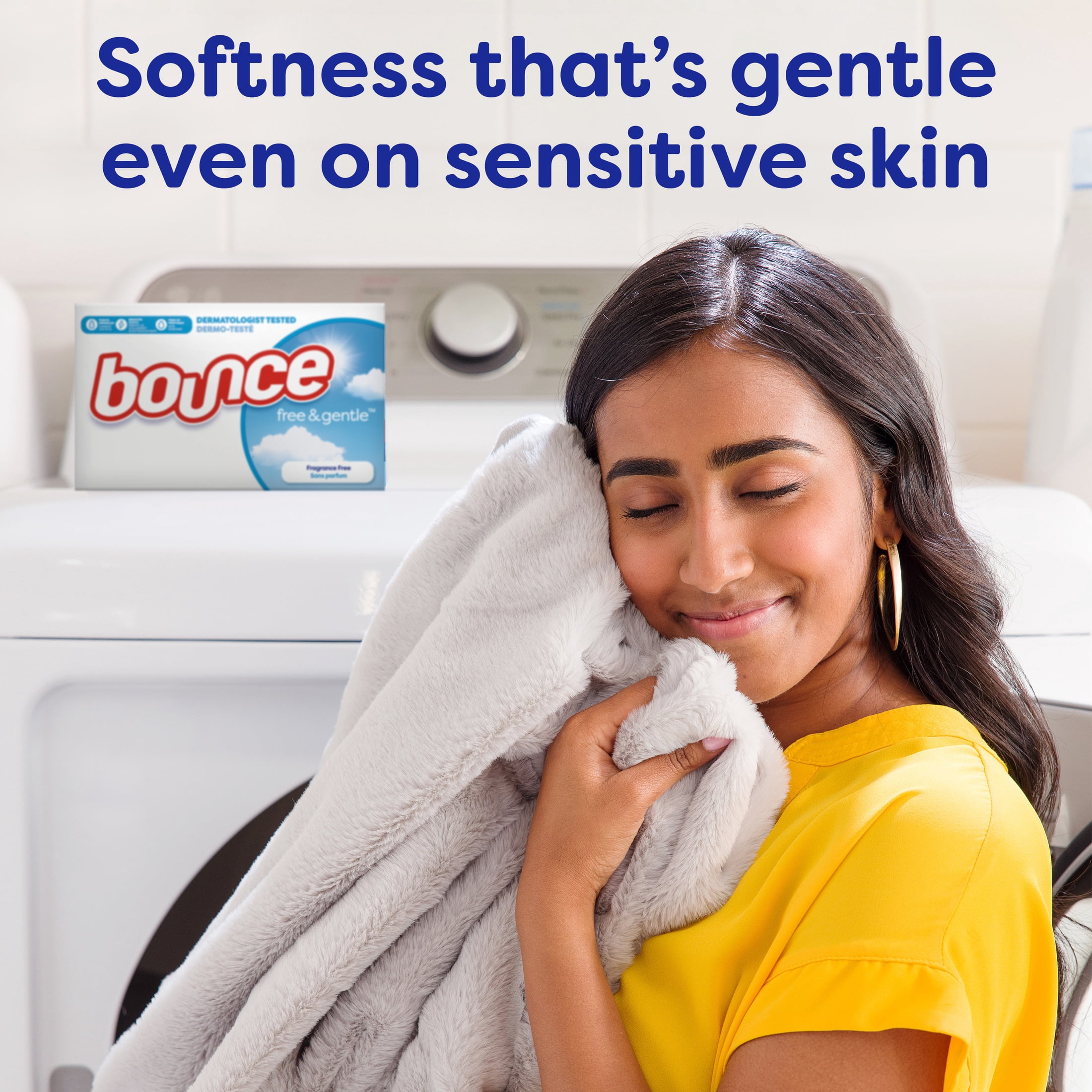 Bounce Fabric Softener Dryer Sheets, Free & Gentle, Unscented (180 Count) lt3o2