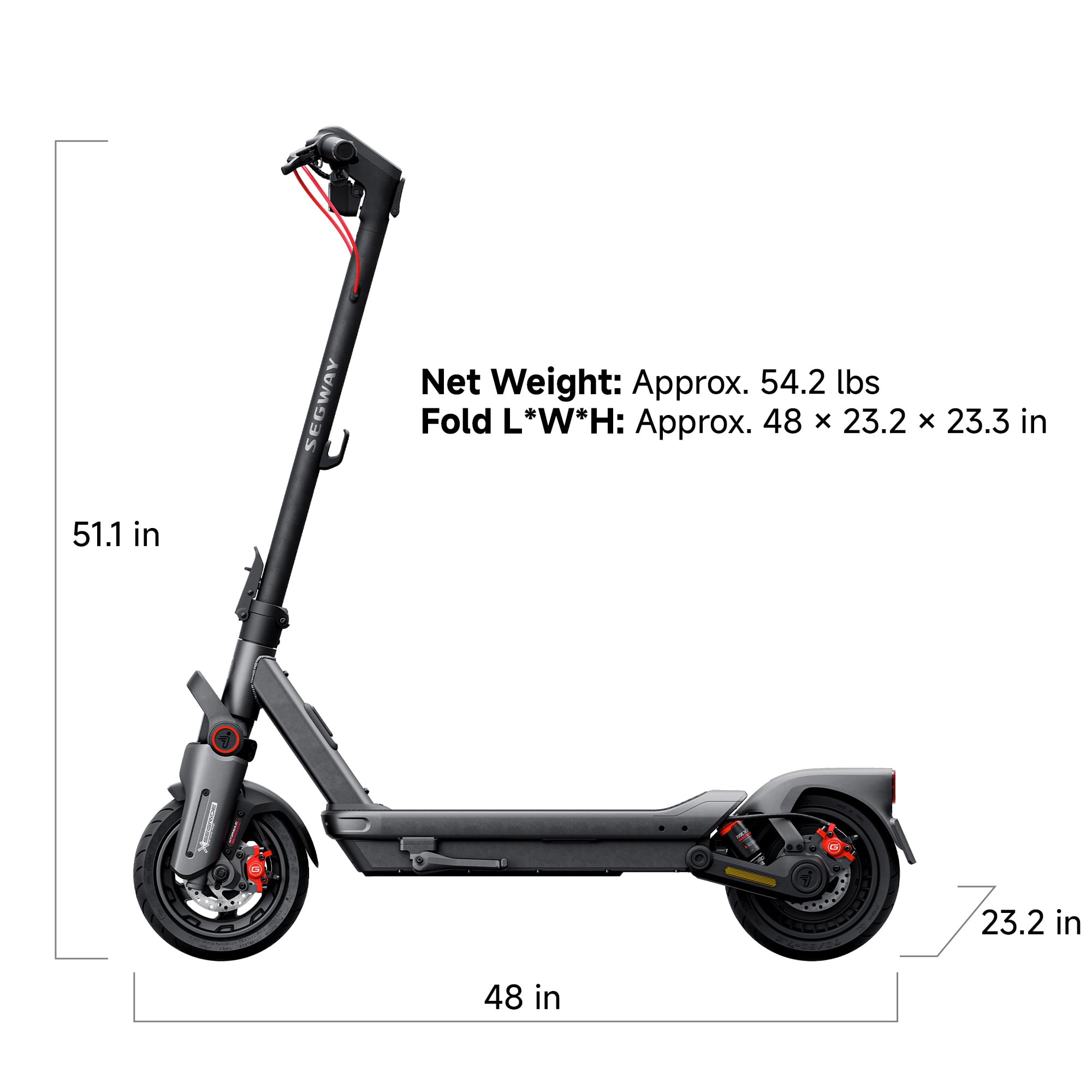 Segway MAX G3 Electric Scooter, High-Performance Commuter with 50-Mile Range and Dual Suspension (Black, 286 lb Capacity) ry5bp