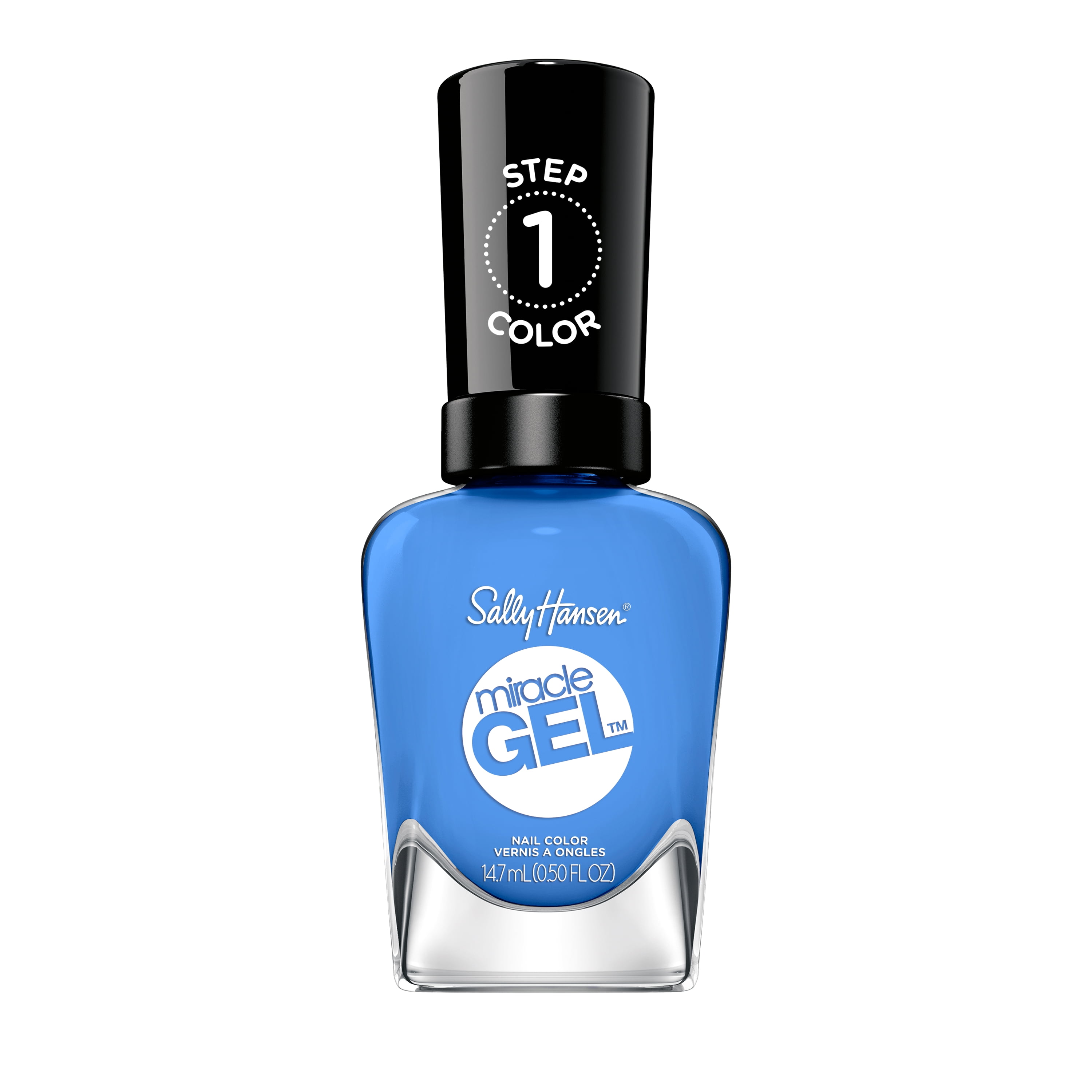 Sally Hansen Miracle Gel Nail Polish, Long-lasting High-shine Finish (Blue, 0.5 fl oz) 7fru1