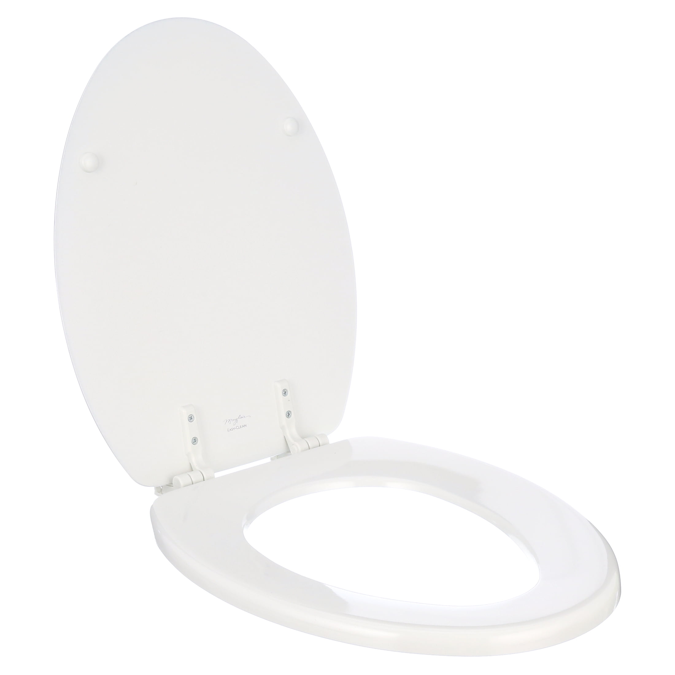 Mayfair Lift-Off Elongated Enameled Wood Toilet Seat (White, 18.5 in) tqikq
