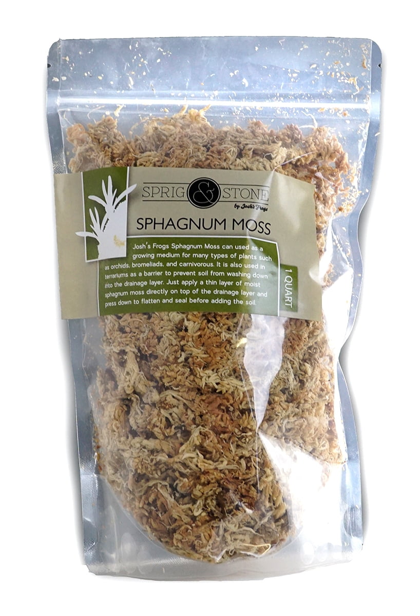 Josh's Frogs Sphagnum Moss Growing Medium for Cuttings and Epiphytes (1 Quart) xzg5j