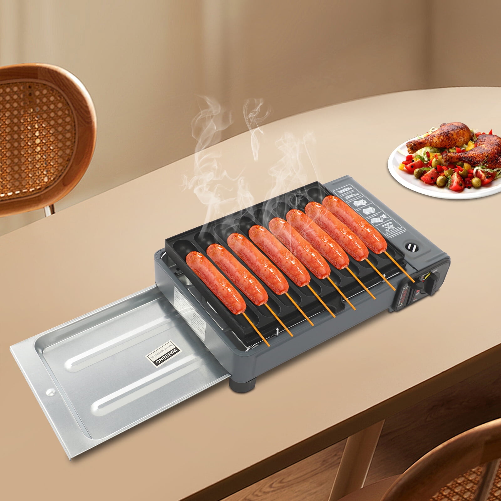 Generic Portable Butane Stove Tabletop BBQ Grill (Black, 7.5 lb) mrj8c